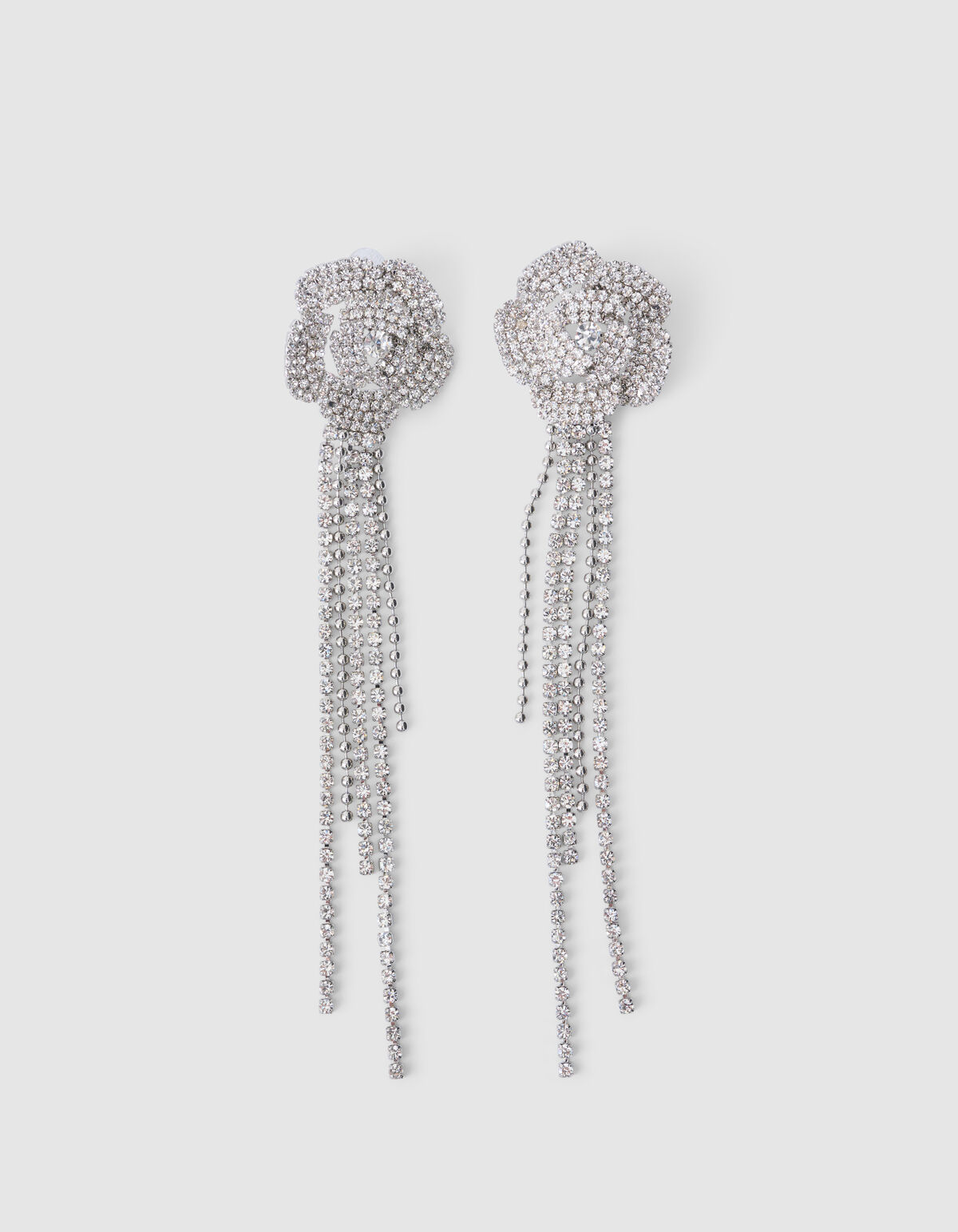 Strassblumen-Ohrringe Silber SHOEBY ACCESSOIRES