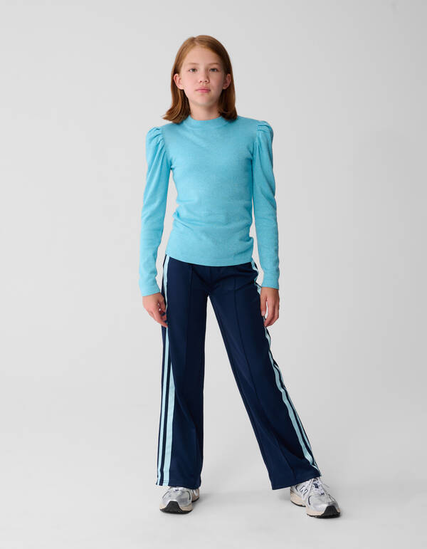 Glitzer Langarmoberteil Blau SHOEBY GIRLS