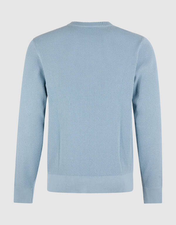 Gestrickter Waffelpullover Hellblau SHOEBY MEN