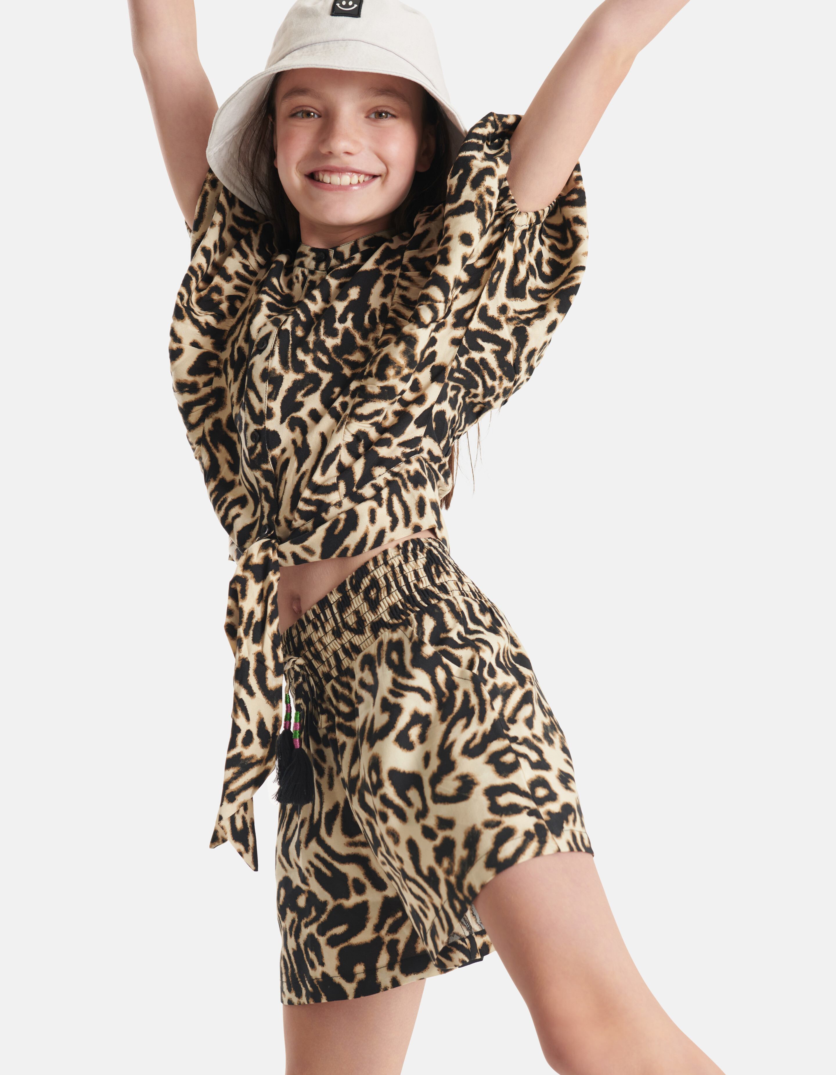 Shorts mit Leopardenmuster Braun SHOEBY GIRLS
