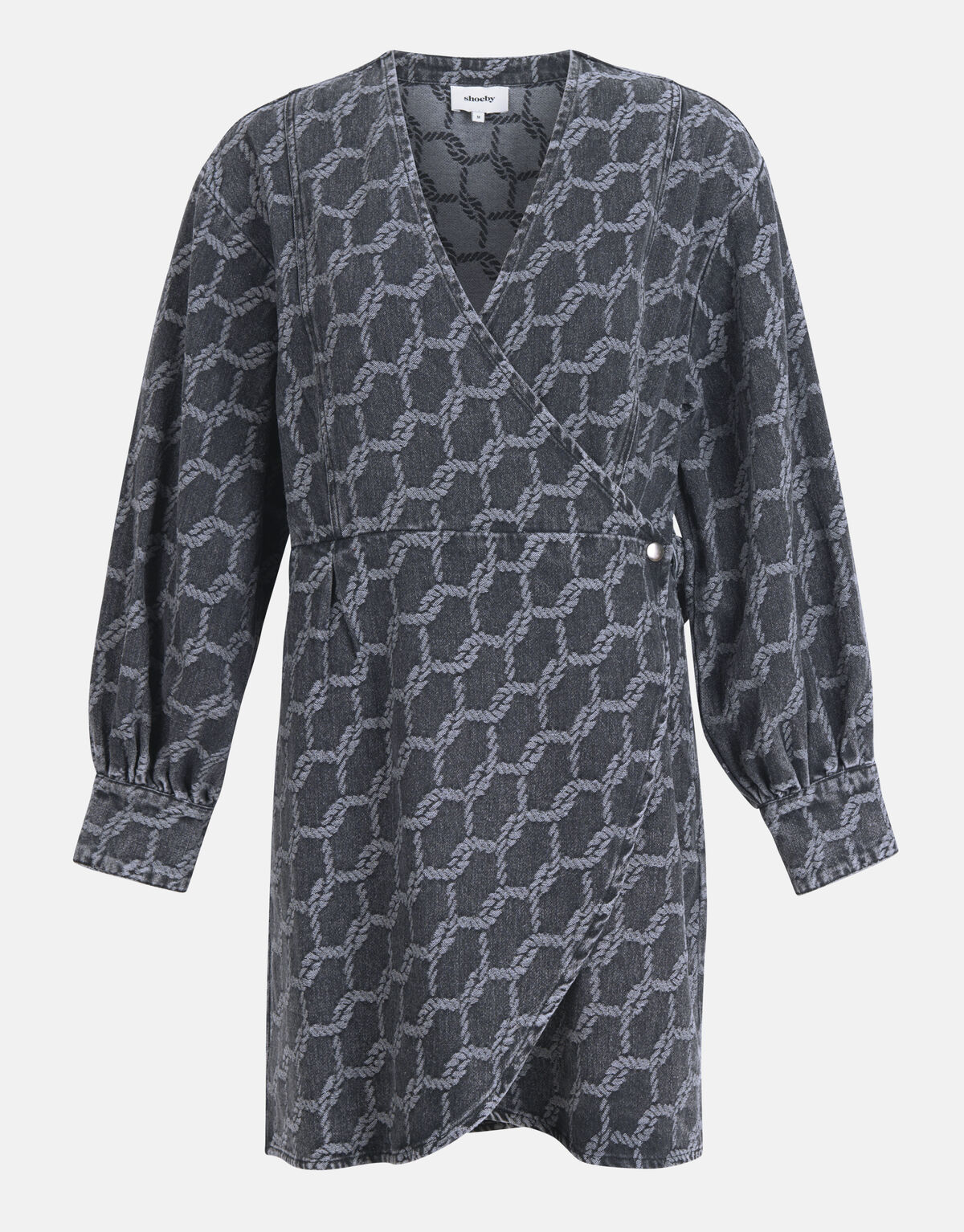 Jacquard-Denim-Kleid Schwarz SHOEBY WOMEN