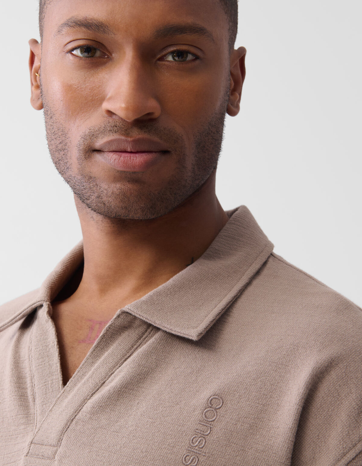 Stickerei Polo Hellbraun SHOEBY MEN