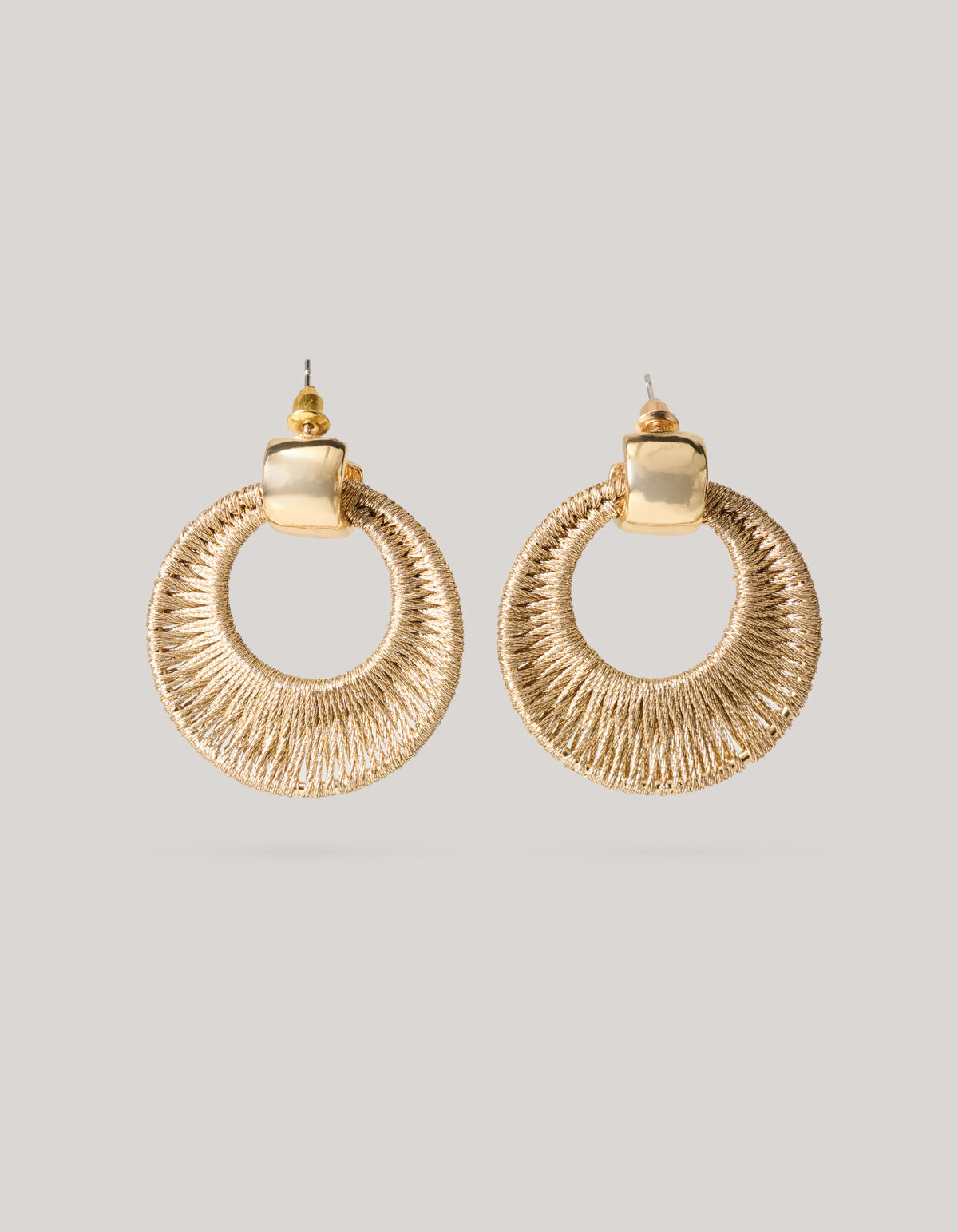 Runde Seil-Ohrringe Gold SHOEBY ACCESSOIRES