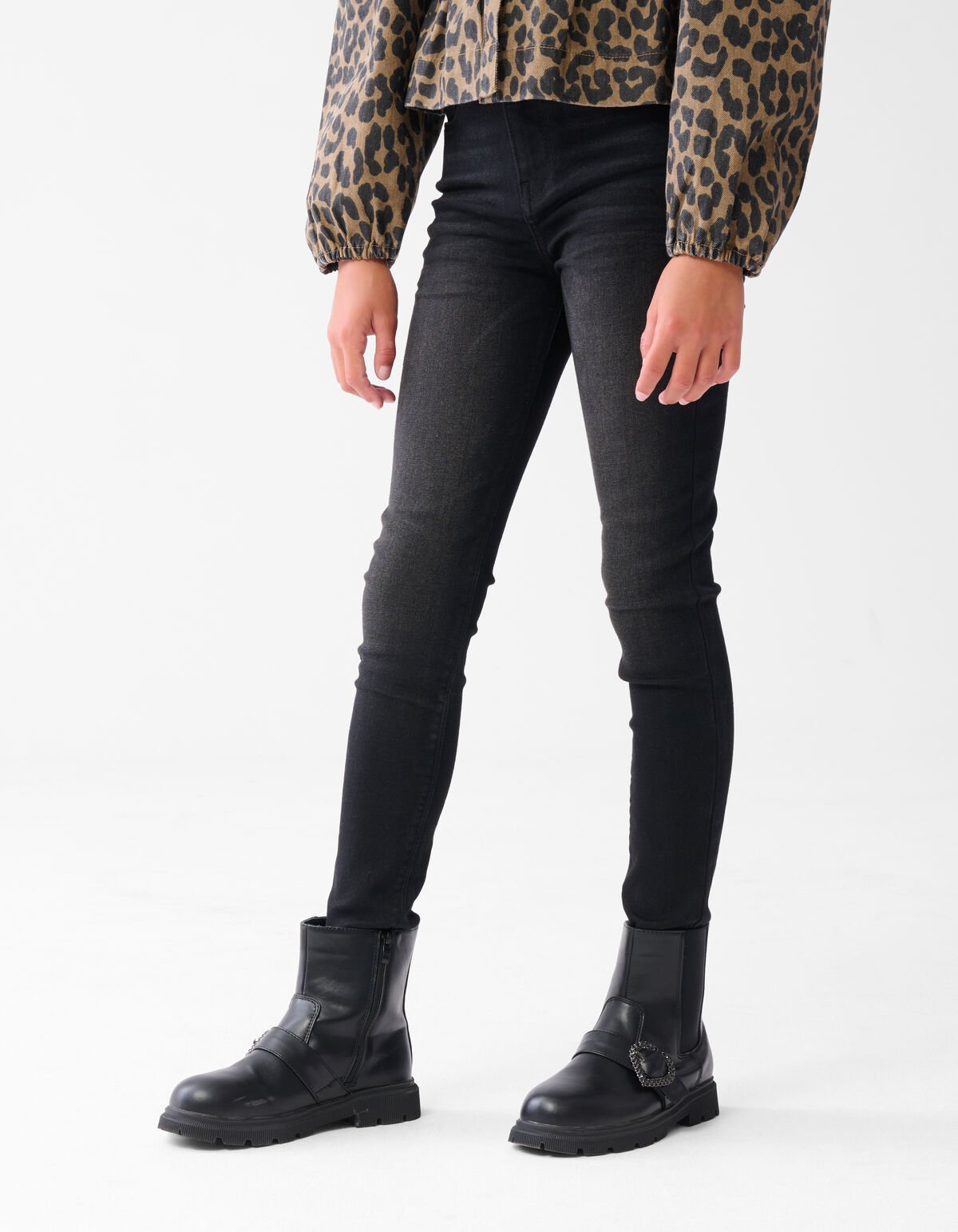 Skinny Fit Jeans Schwarz SHOEBY GIRLS