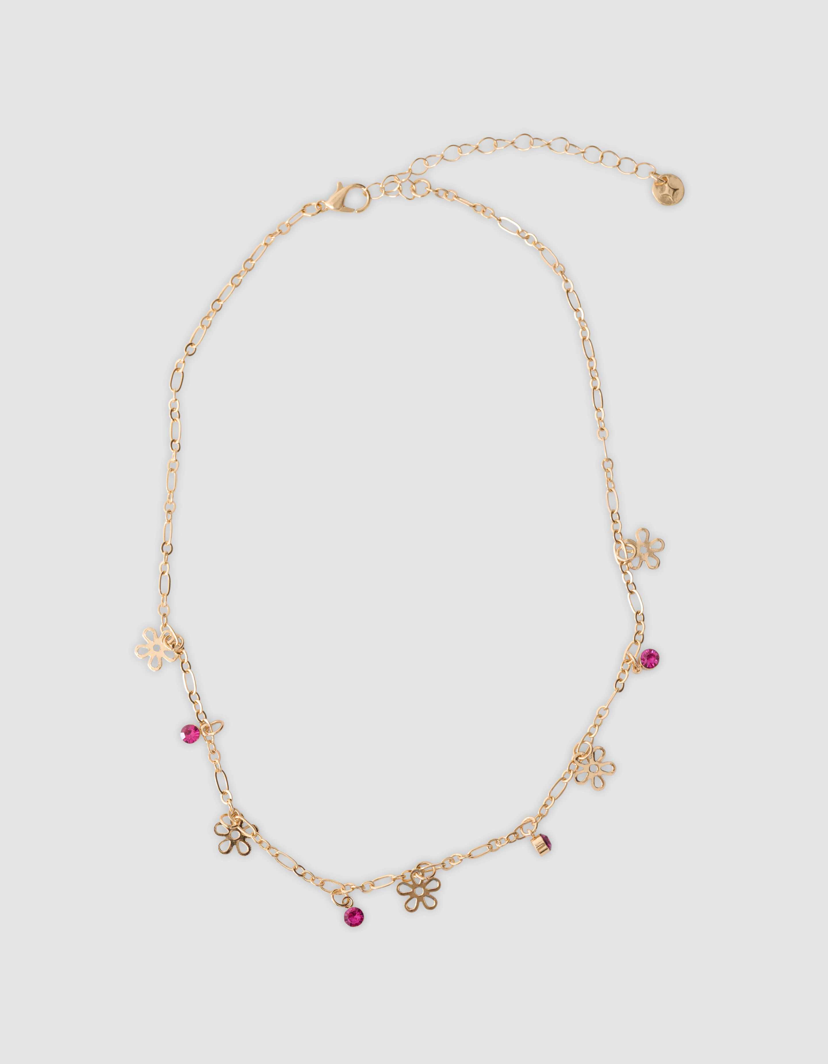 Blumen-Strass-Kette Gold SHOEBY ACCESSOIRES