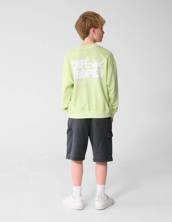 Caf&eacute; Tropico Artwork Pullover Hellgr&uuml;n SHOEBY BOYS