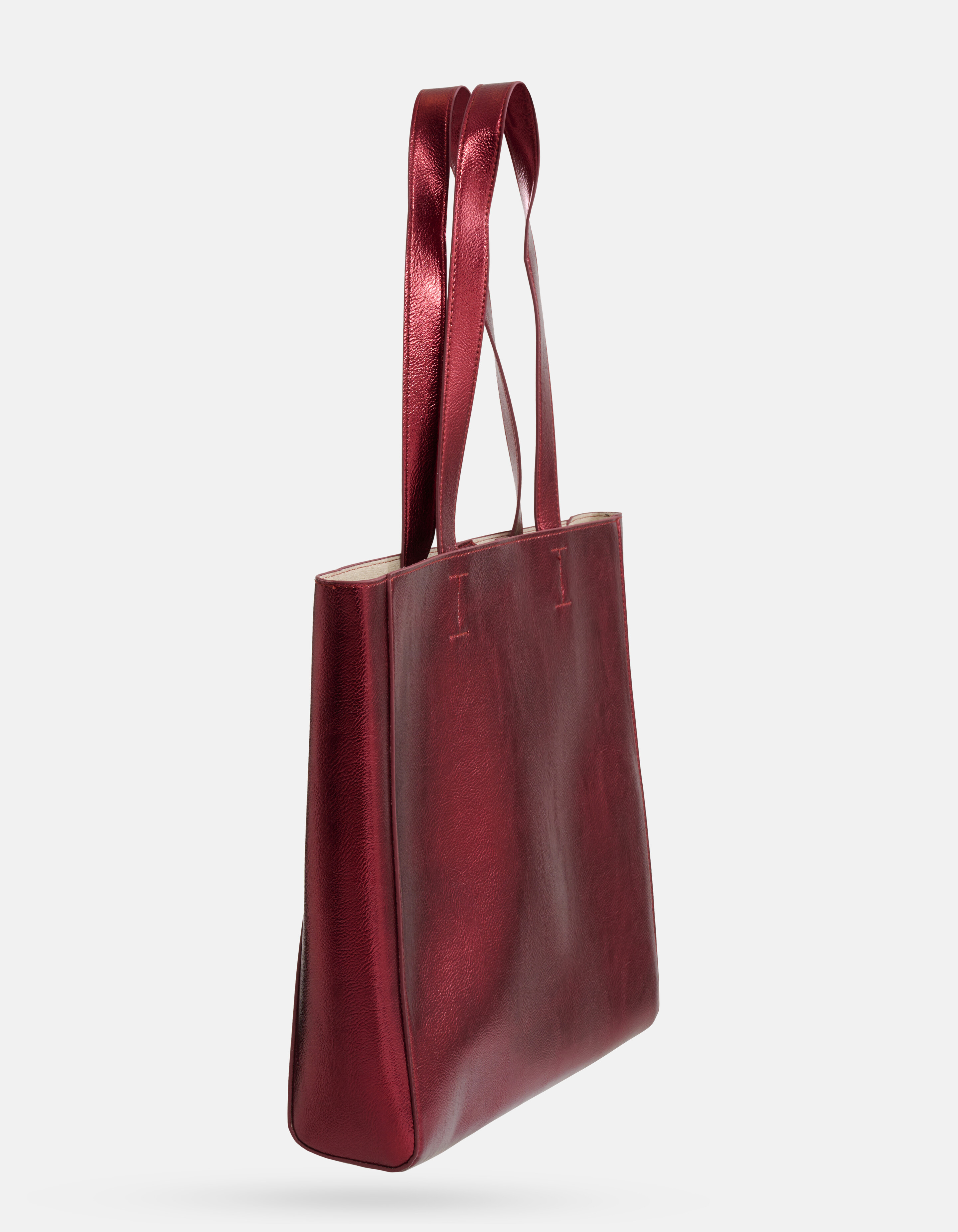Metallic Shopper Tasche Bordeaux SHOEBY ACCESSOIRES