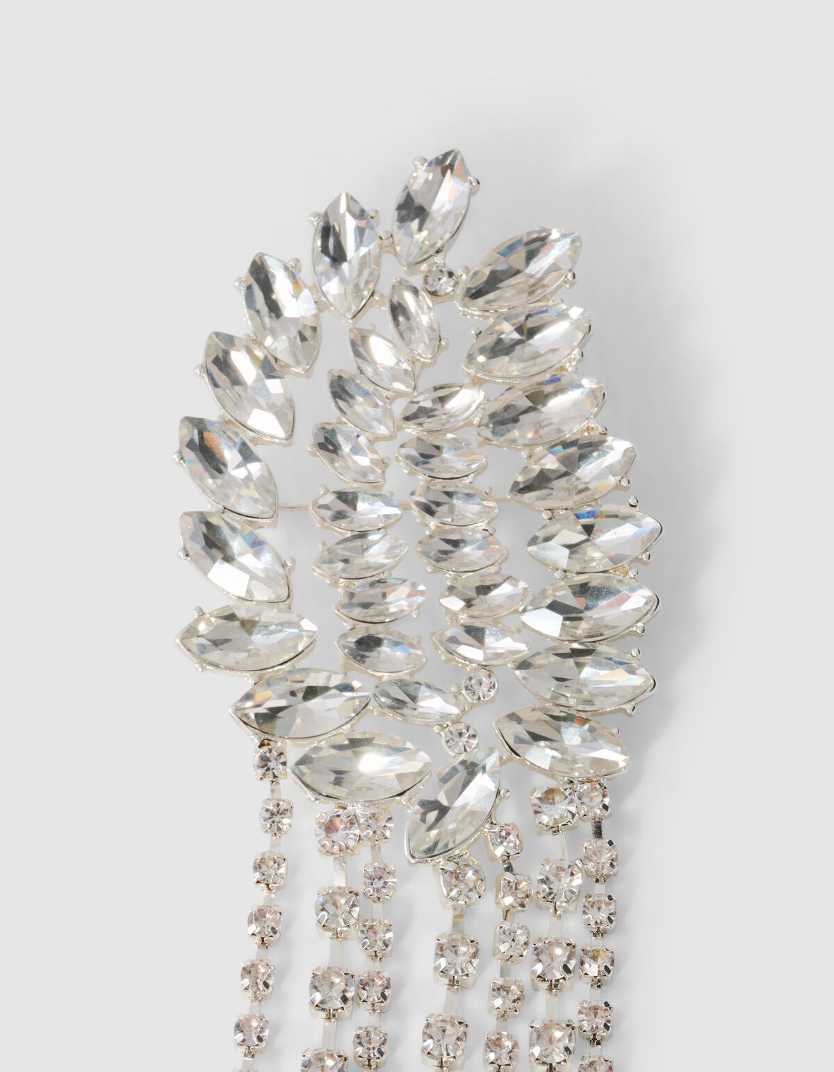 Strass-Brosche, Ohrringe Silber SHOEBY ACCESSOIRES