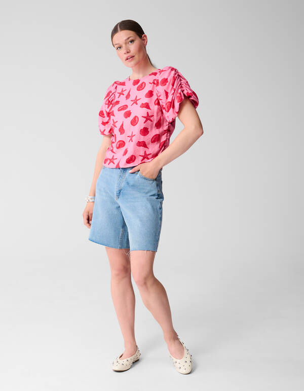 Puff Shell Top Rosa SHOEBY WOMEN