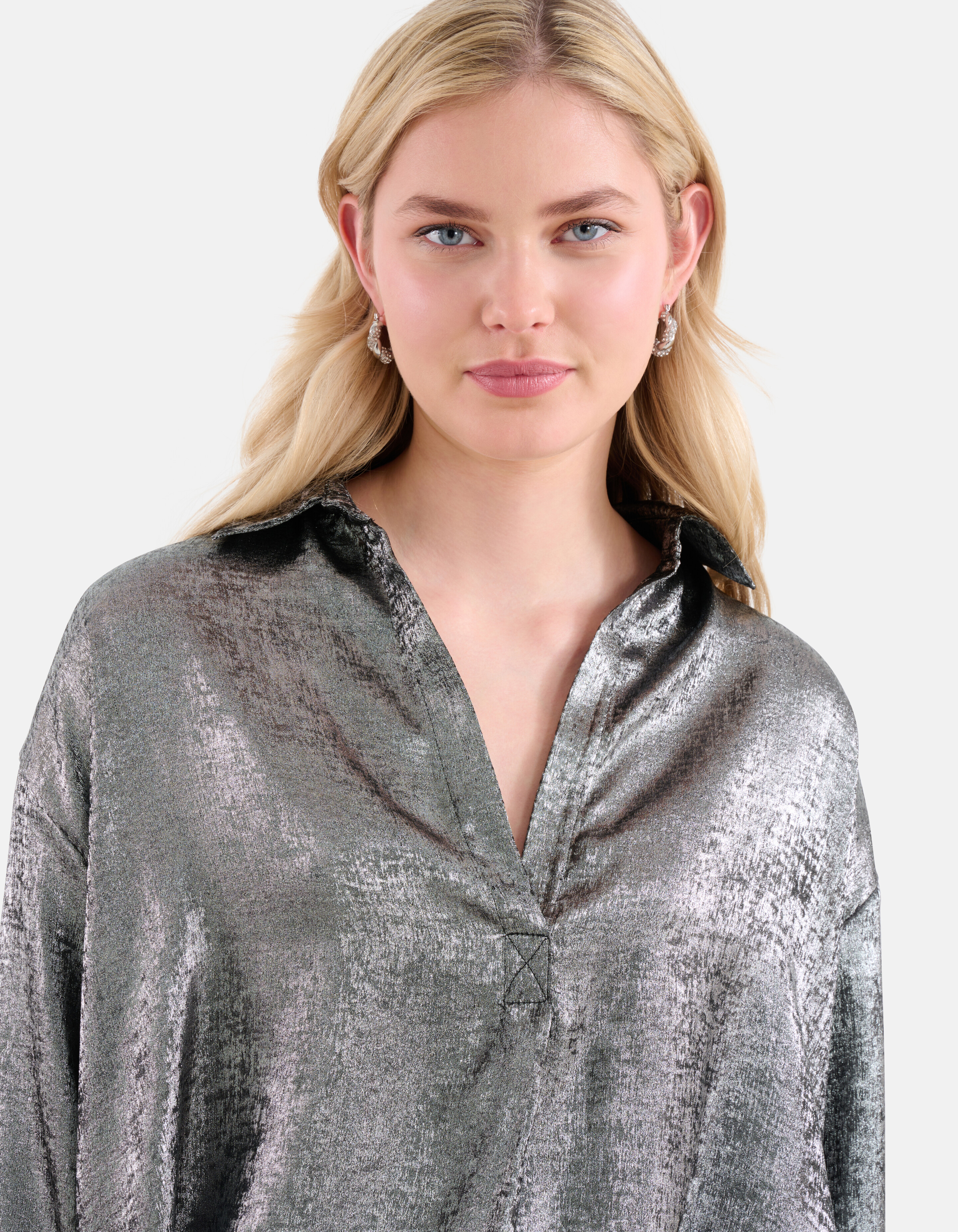 Metallic-Bluse Schwarz SHOEBY WOMEN