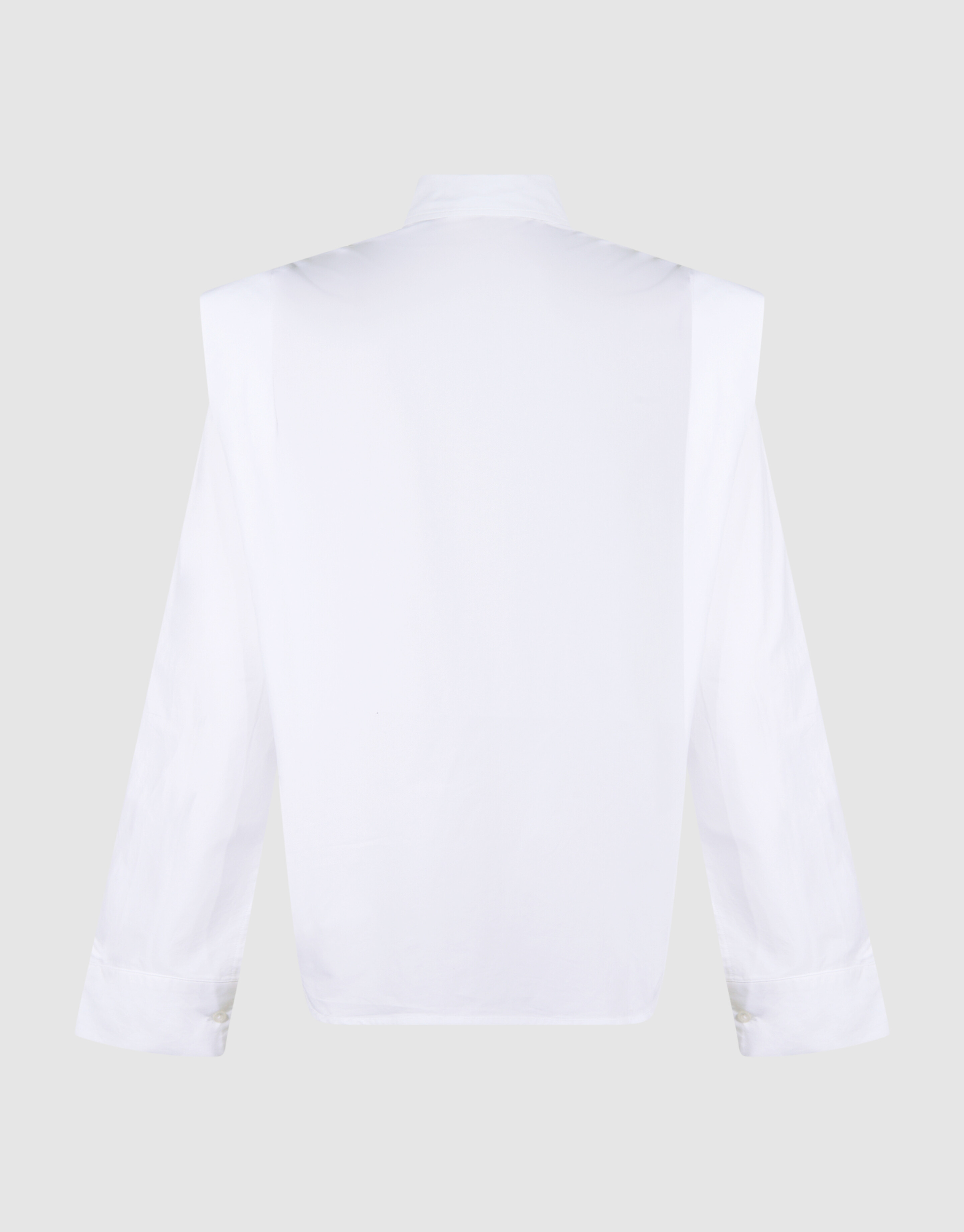 Die Pleat Poplin Bluse Wei&szlig; SHOEBY WOMEN