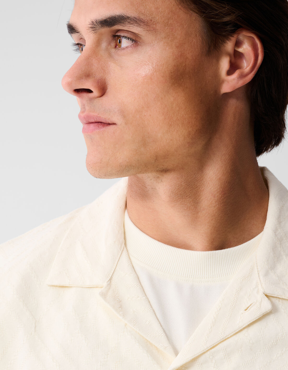 Jacquard-Hemd Off White SHOEBY MEN