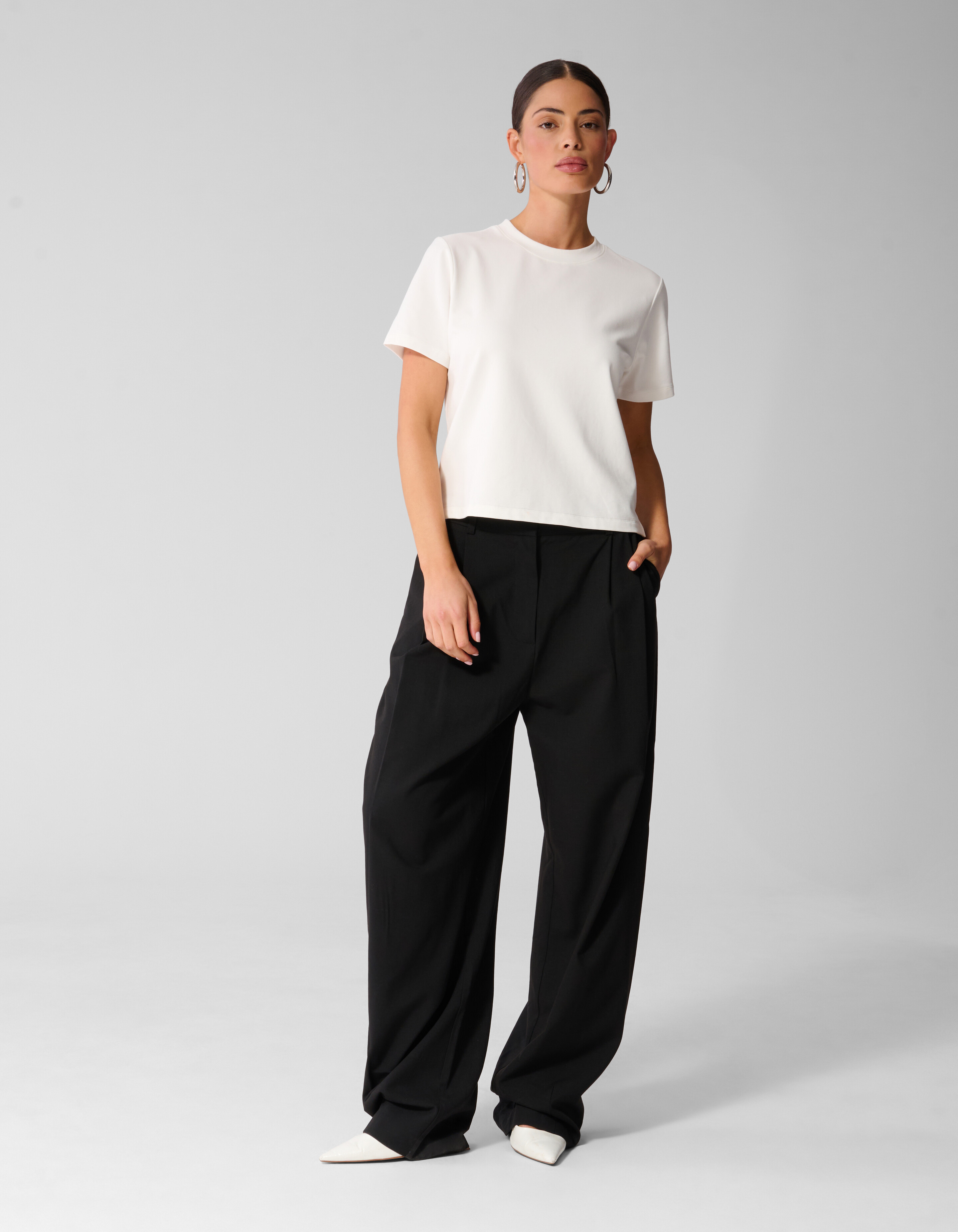 Basic T-Shirt Wei&szlig; By Anna SHOEBY WOMEN