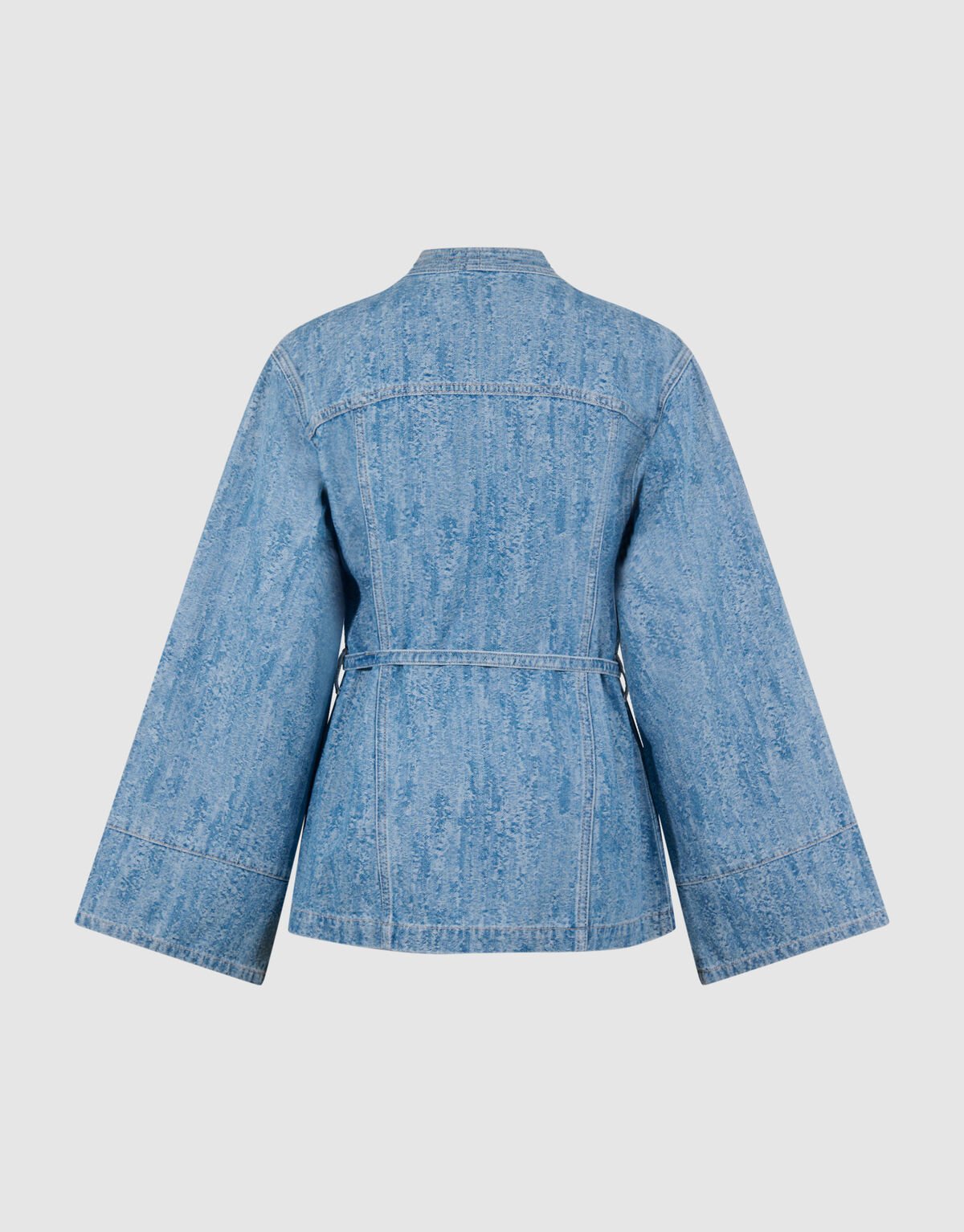 Jacquard Kimono Jacke Blau SHOEBY WOMEN