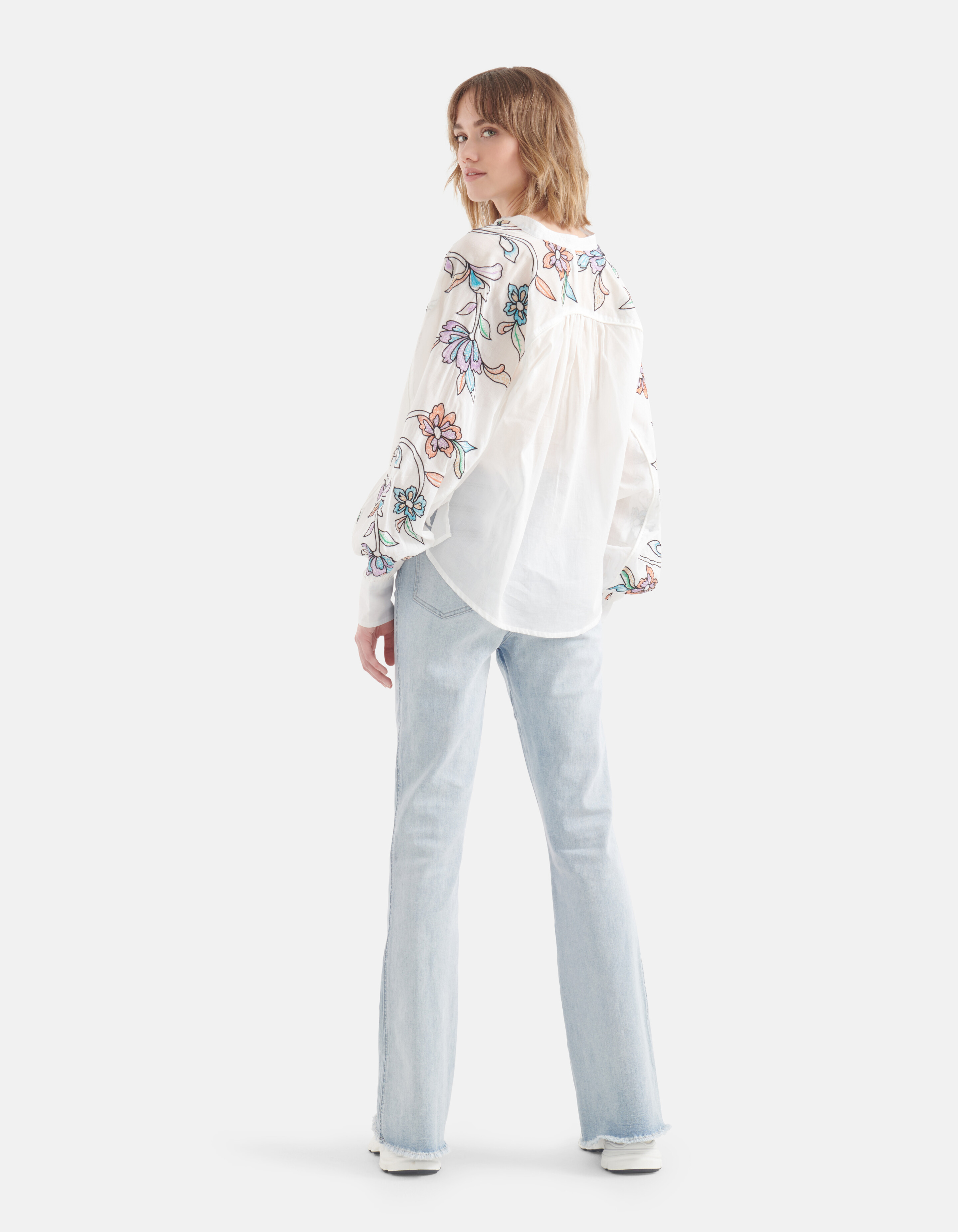 Bestickte Bluse Off White SHOEBY WOMEN