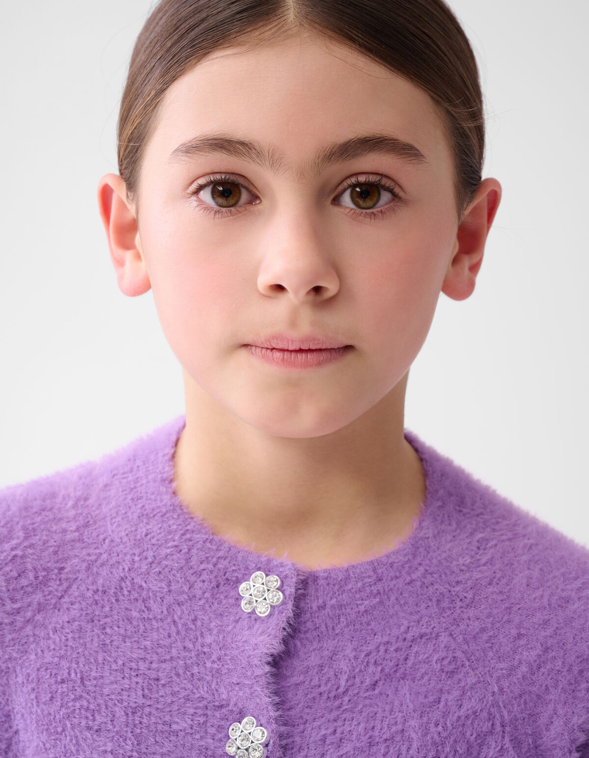 Pelzige Strickjacke Lila SHOEBY GIRLS