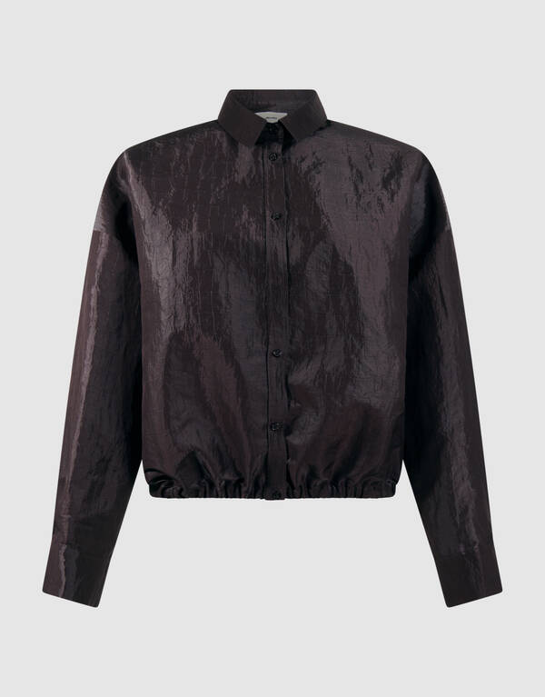 Croco Bluse Dunkelbraun SHOEBY WOMEN