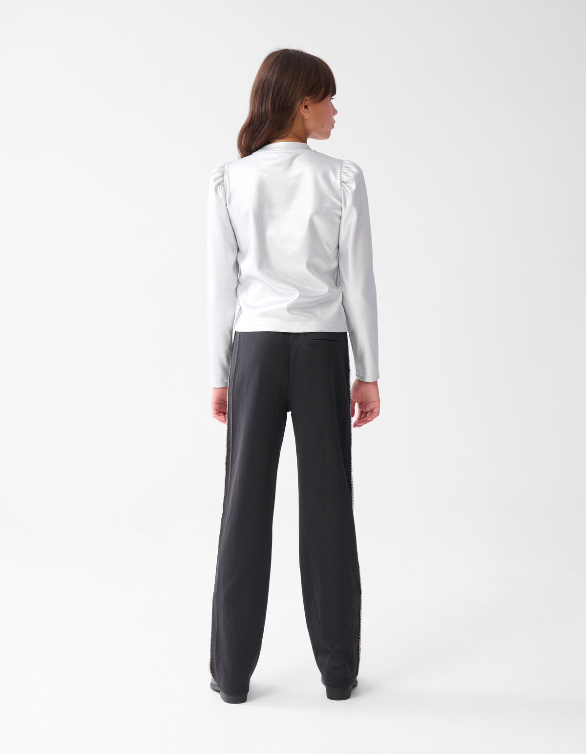 Metallic Langarmshirt Silber SHOEBY GIRLS