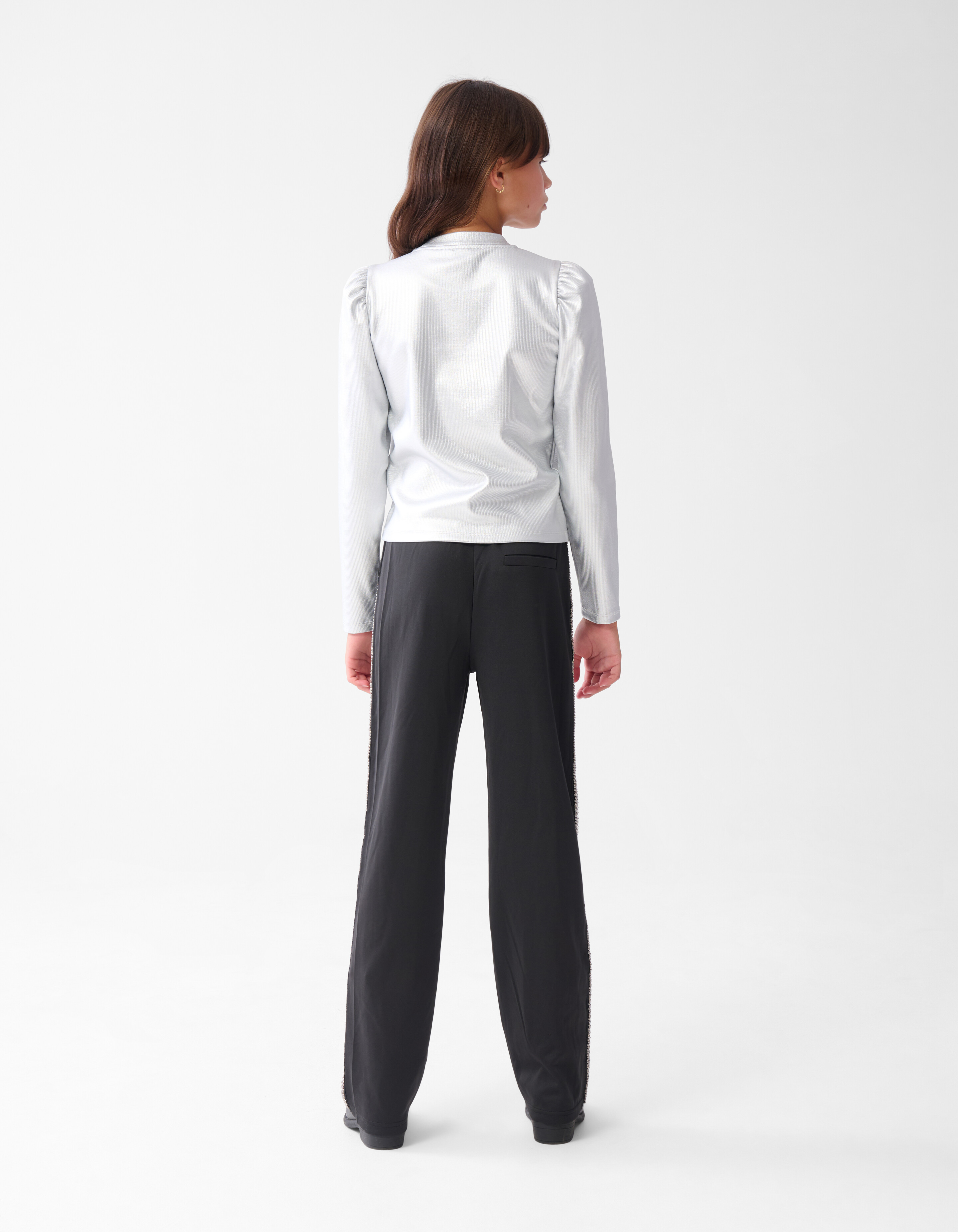 Metallic Langarmshirt Silber SHOEBY GIRLS