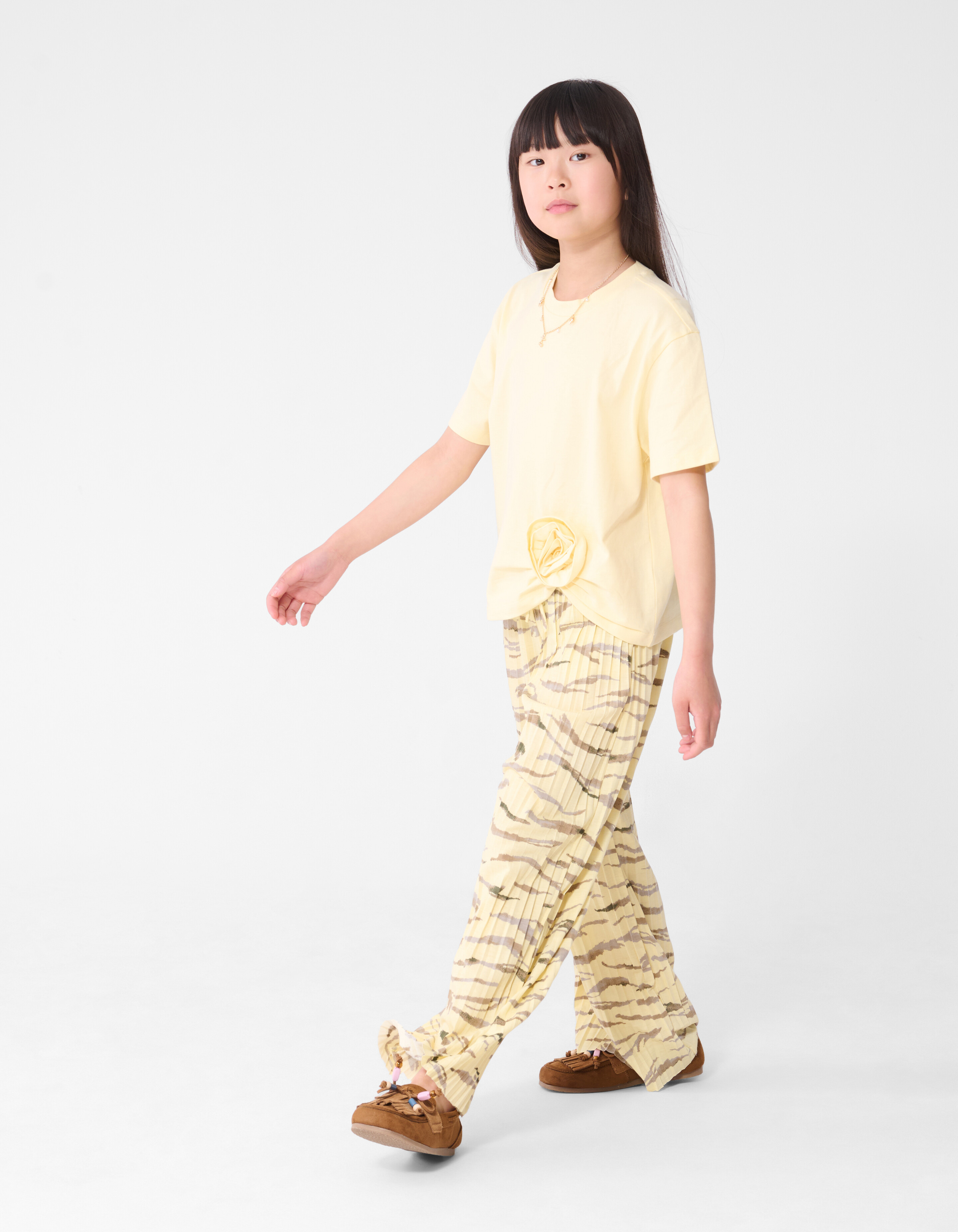 Blumen-T-Shirt Hellgelb SHOEBY GIRLS