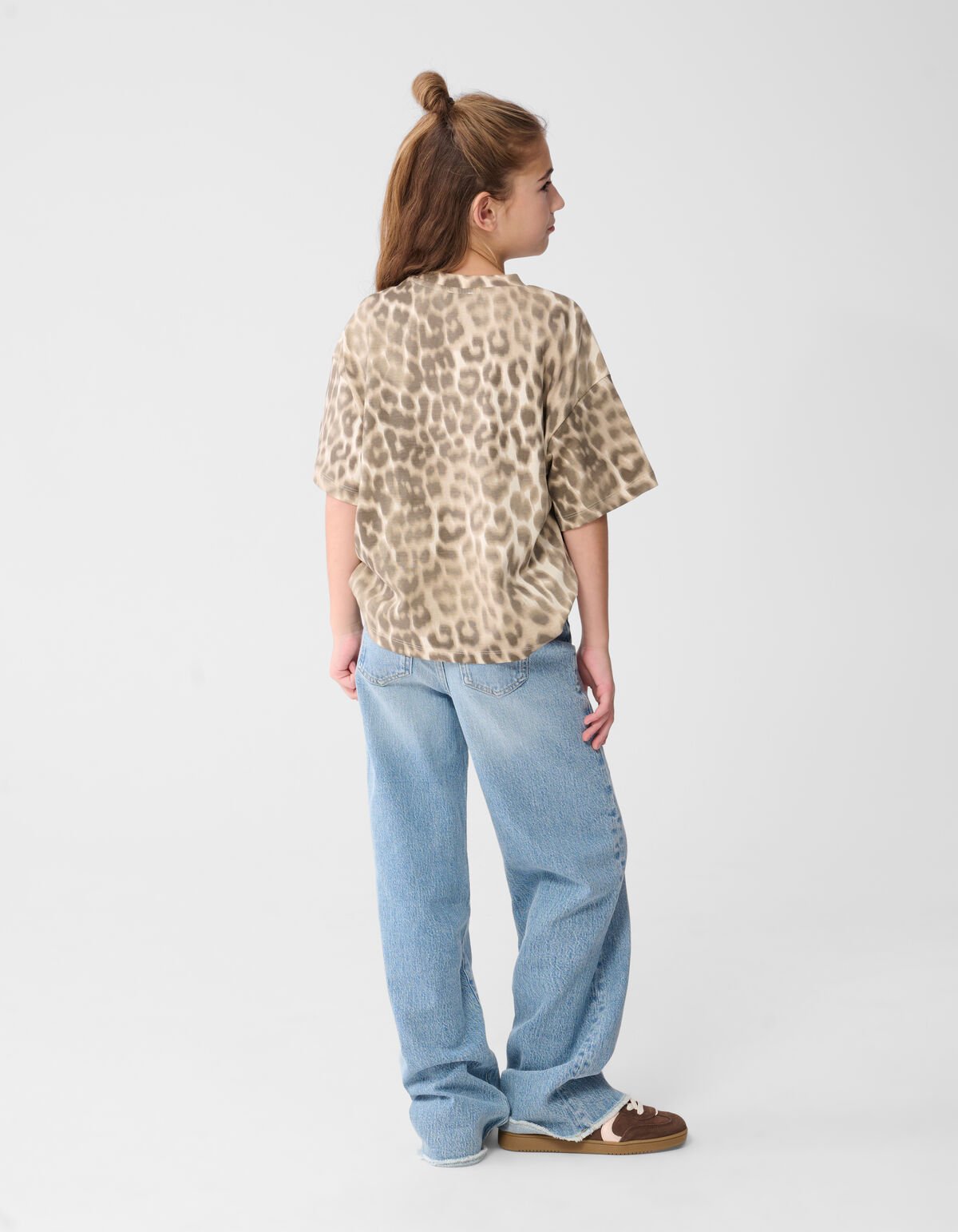 Oversized Leopard T-Shirt Hellbraun SHOEBY GIRLS