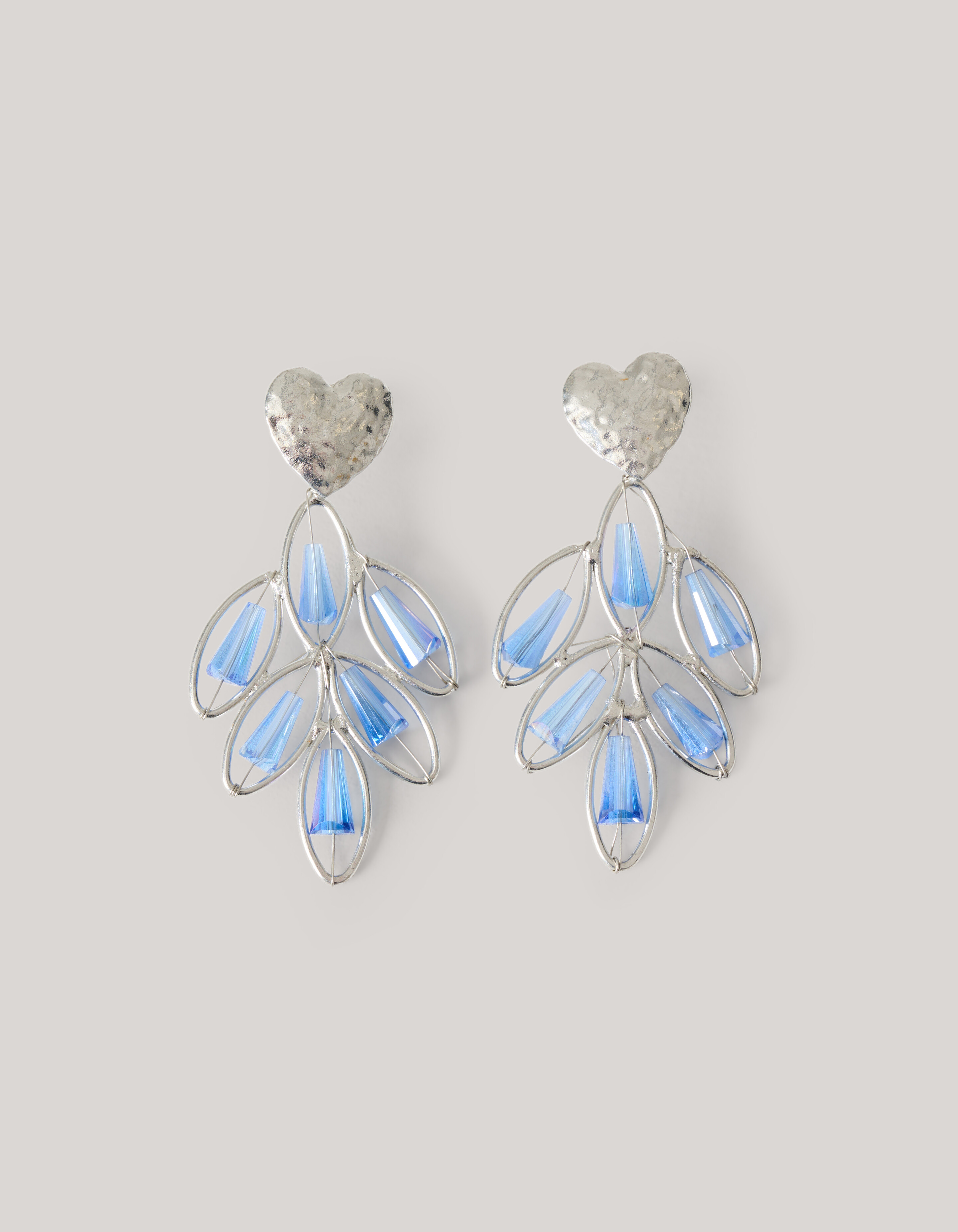 Herz-Blatt-Ohrringe Silber SHOEBY ACCESSOIRES