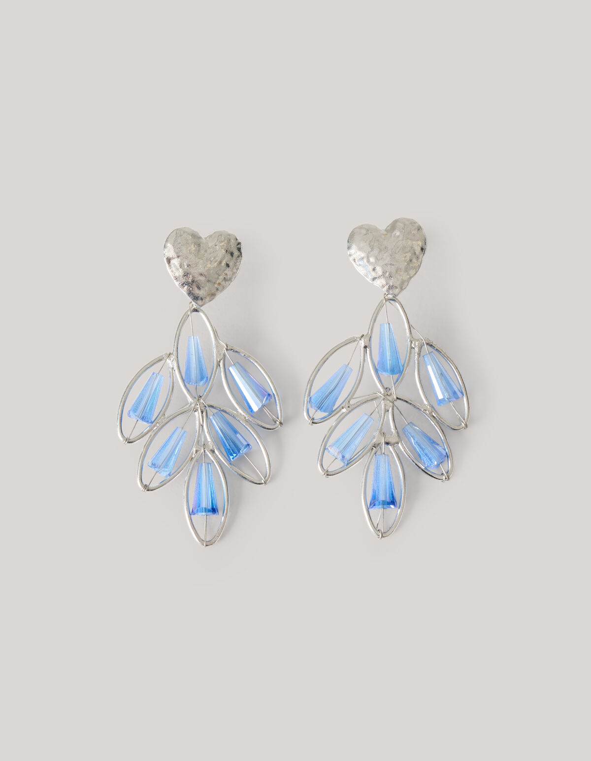 Herz-Blatt-Ohrringe Silber SHOEBY ACCESSOIRES