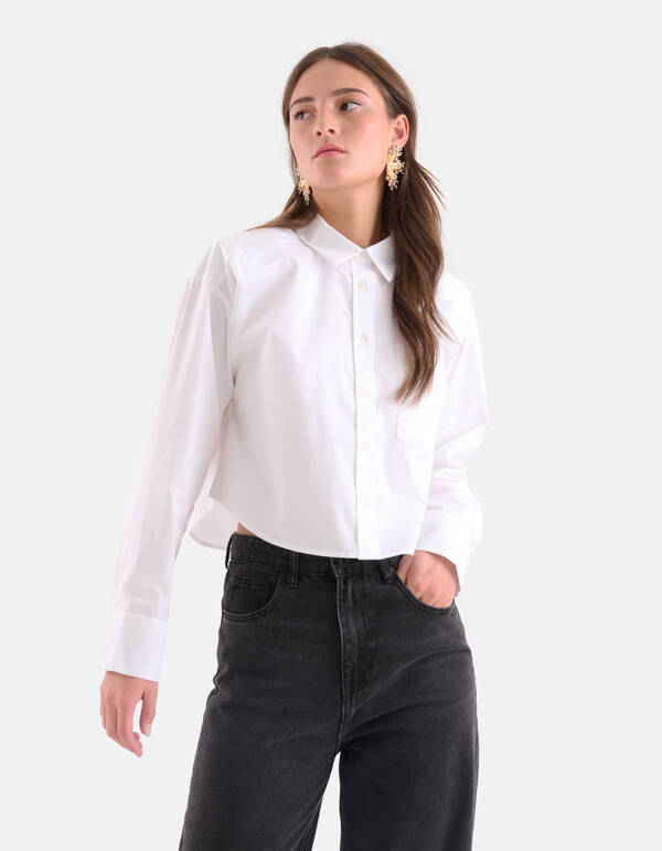 Gekürzte Bluse Weiß SHOEBY WOMEN