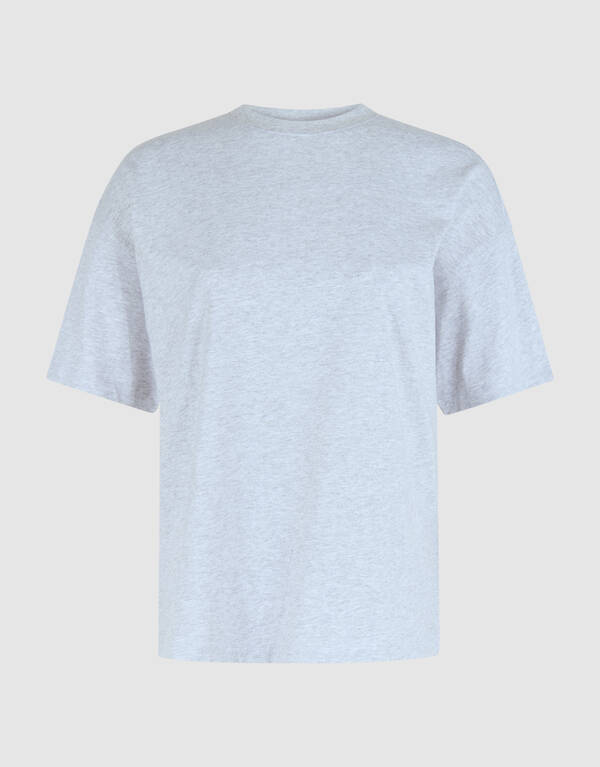 Übergroßes Basic-T-Shirt Hellgrau SHOEBY WOMEN