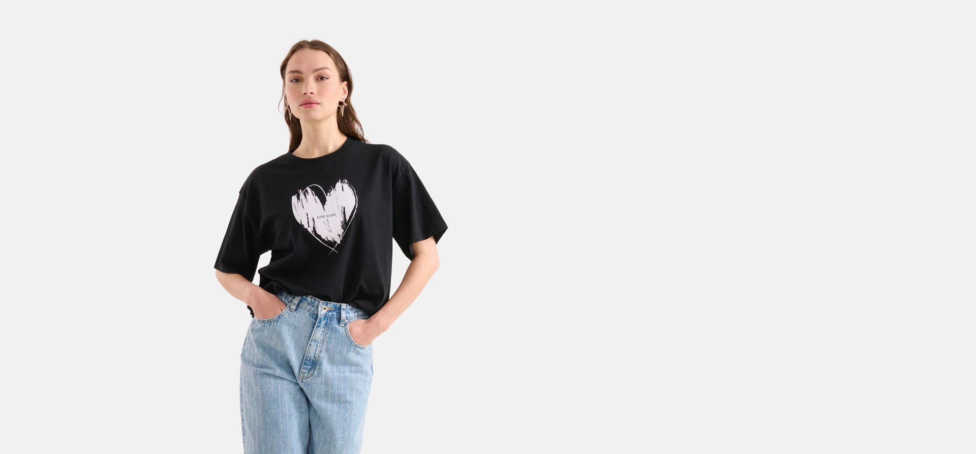 Artwork T-shirt Schwarz SHOEBY WOMEN