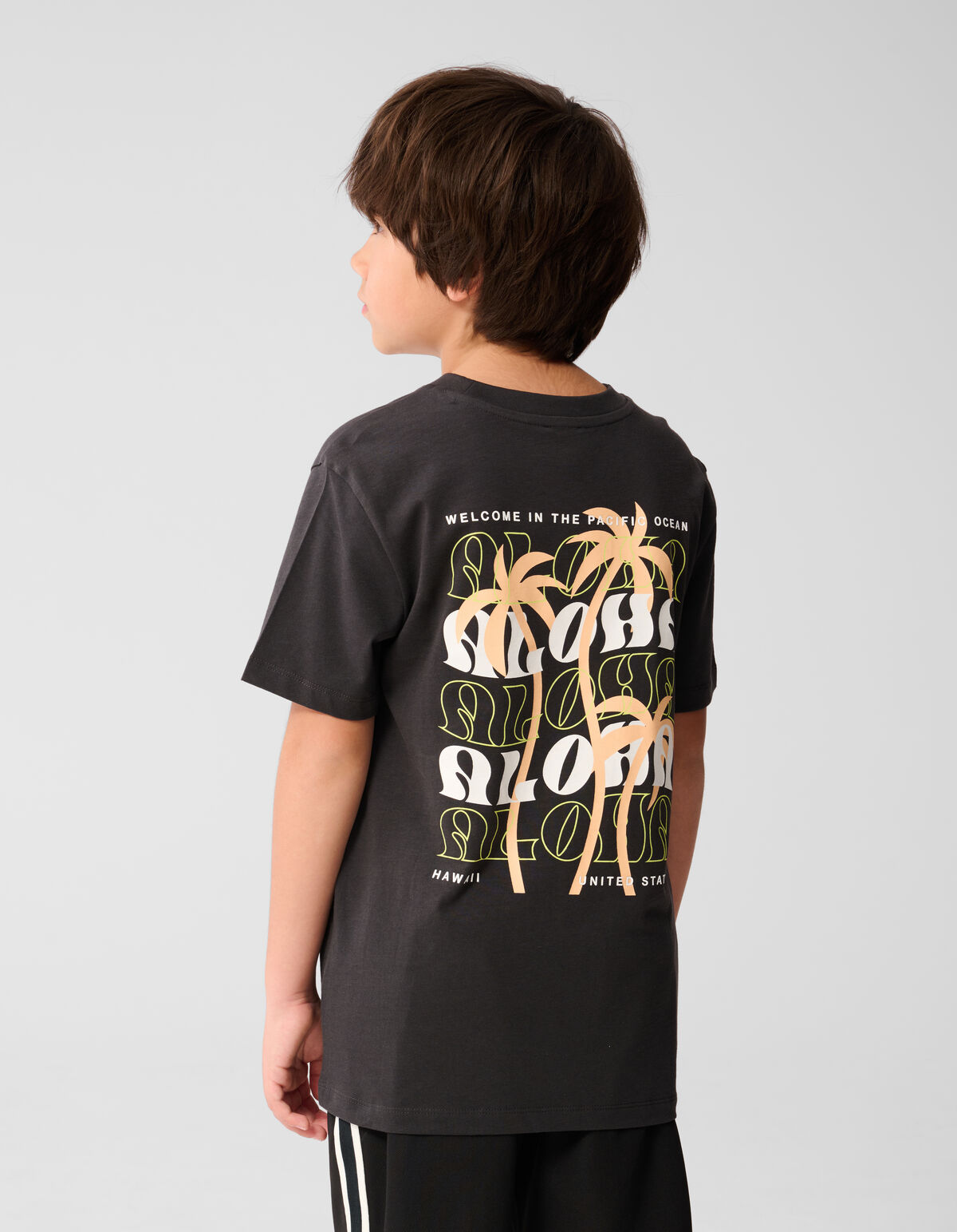 Aloha Artwork T-shirt Dunkelgrau SHOEBY BOYS