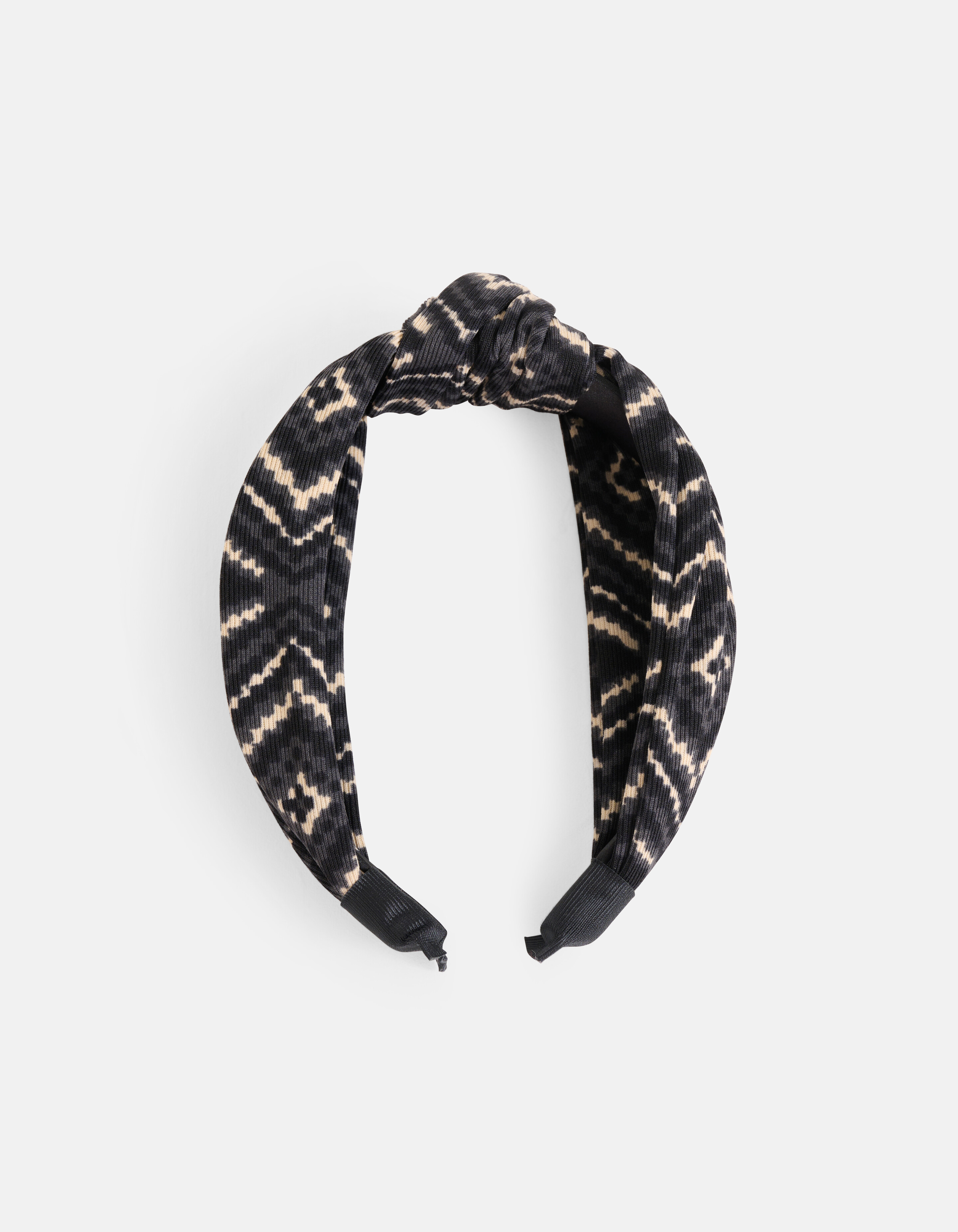 Bedrucktes Knoten-Haarband Schwarz SHOEBY ACCESSOIRES