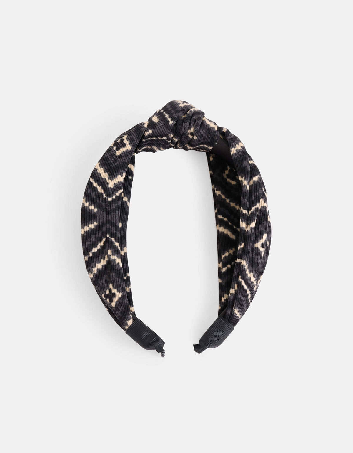 Bedrucktes Knoten-Haarband Schwarz SHOEBY ACCESSOIRES