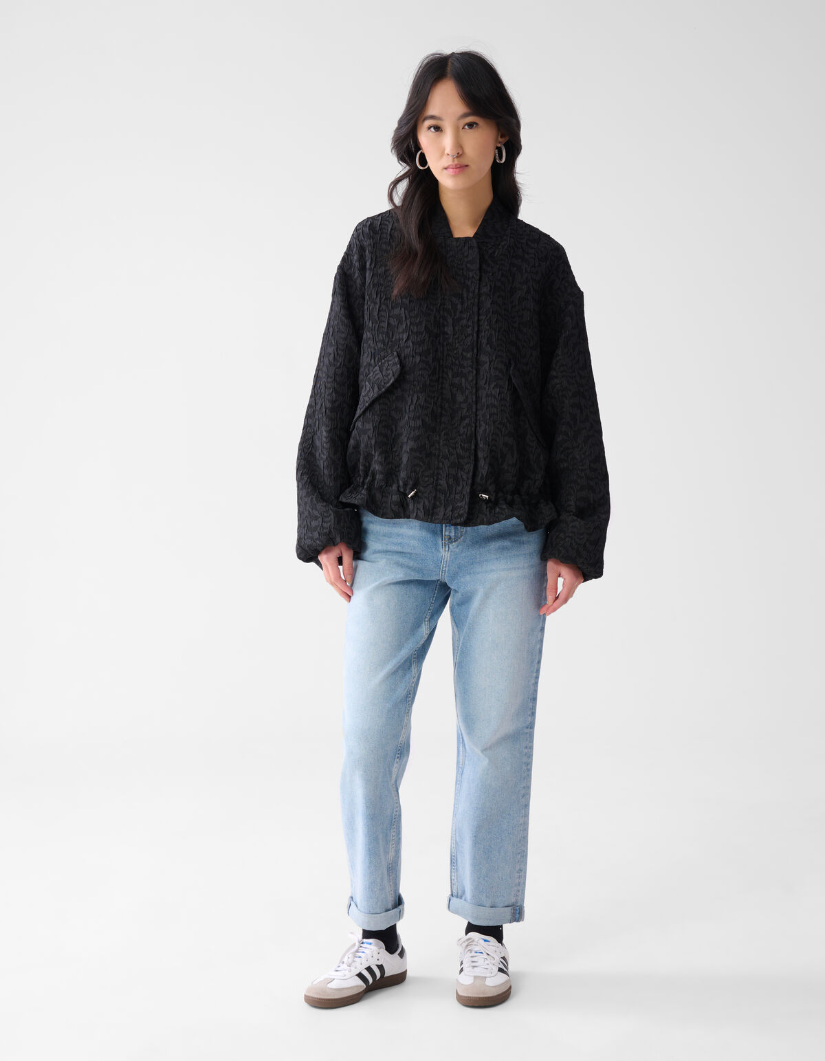 Jacquard-Bomber Schwarz SHOEBY WOMEN