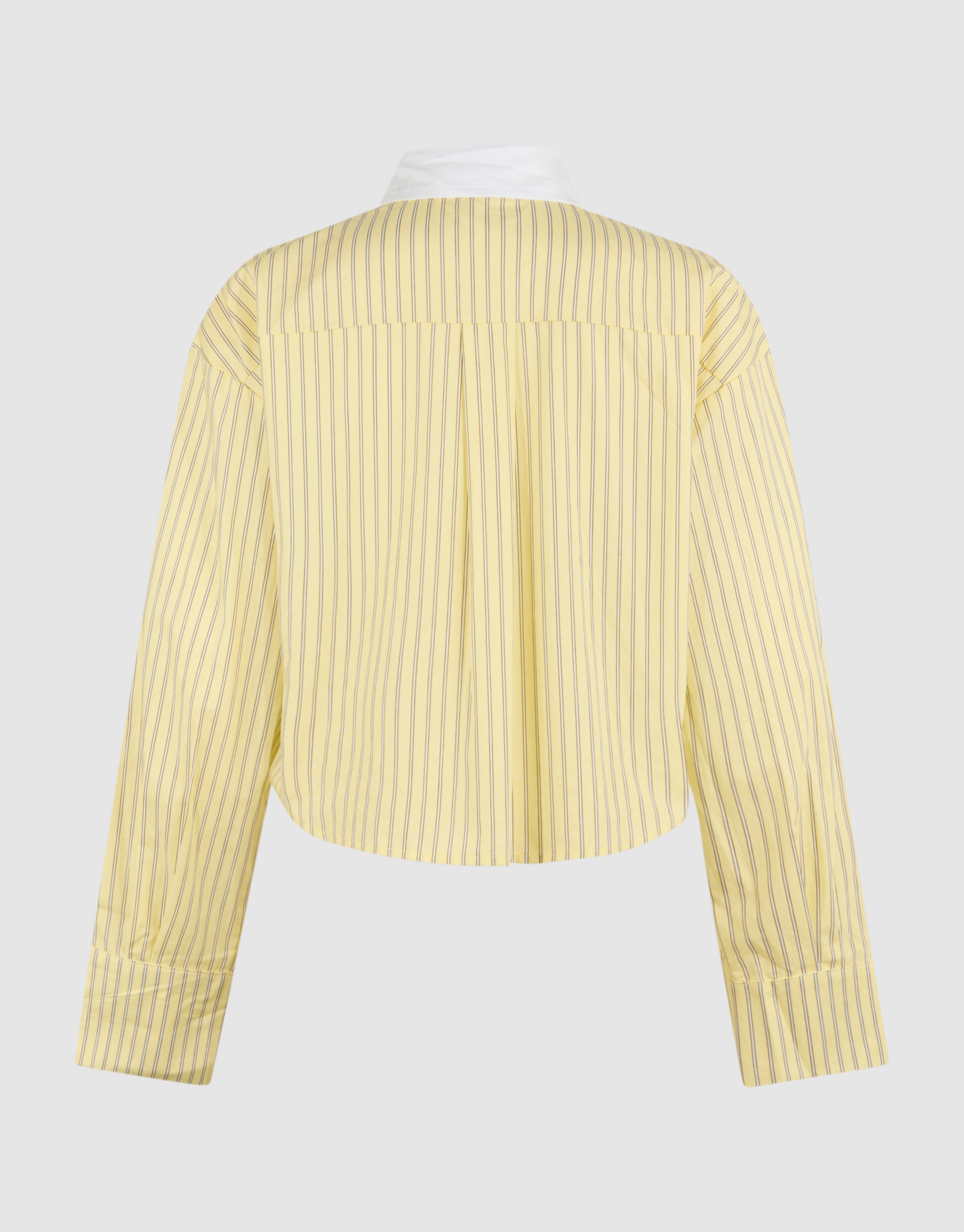 Kurz geschnittene Bluse mit Strasskragen, Hellgelb SHOEBY WOMEN