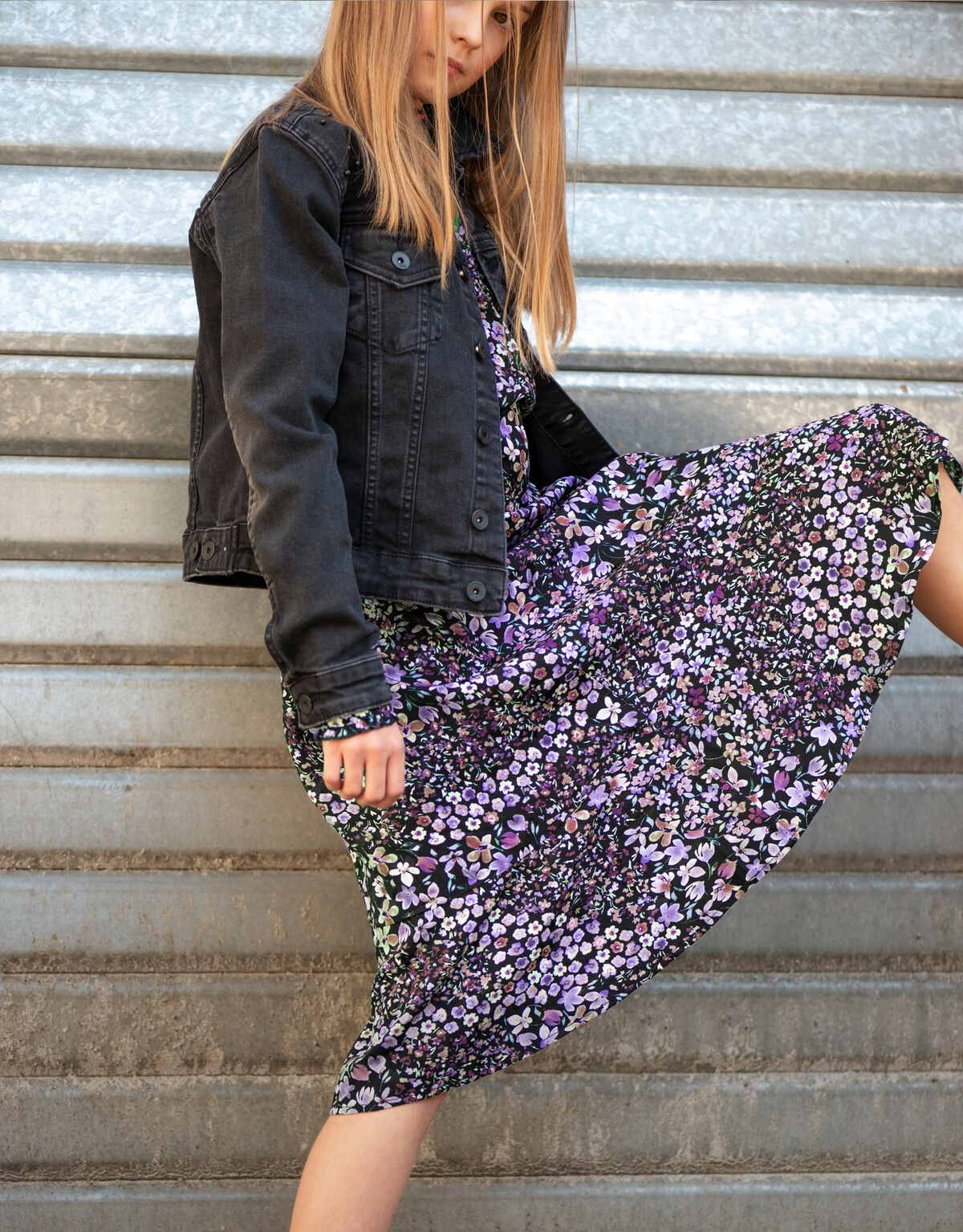 Mikki Ditsy Langes Kleid JILL&MITCH