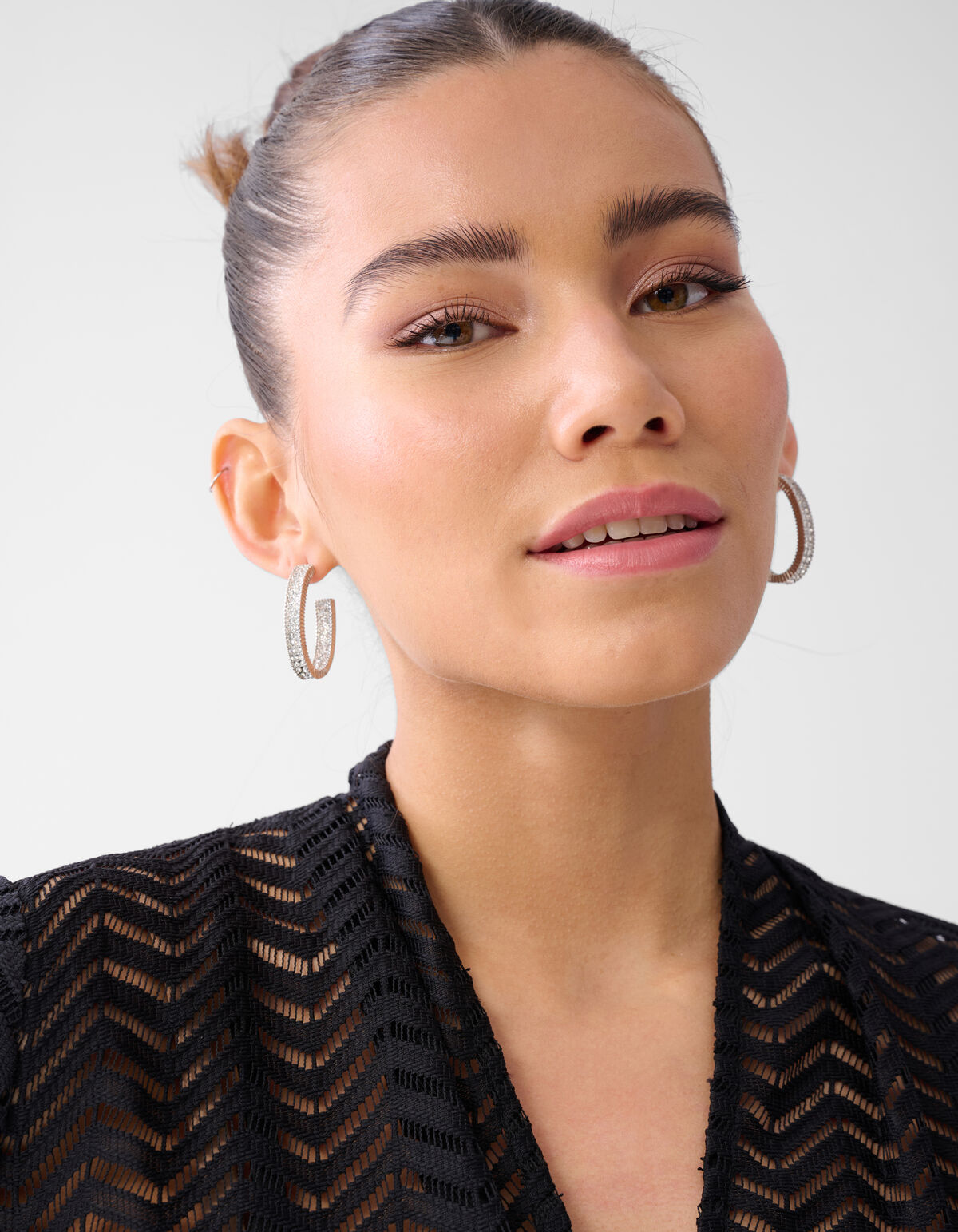 Zickzack Spitzenminikleid Schwarz SHOEBY WOMEN