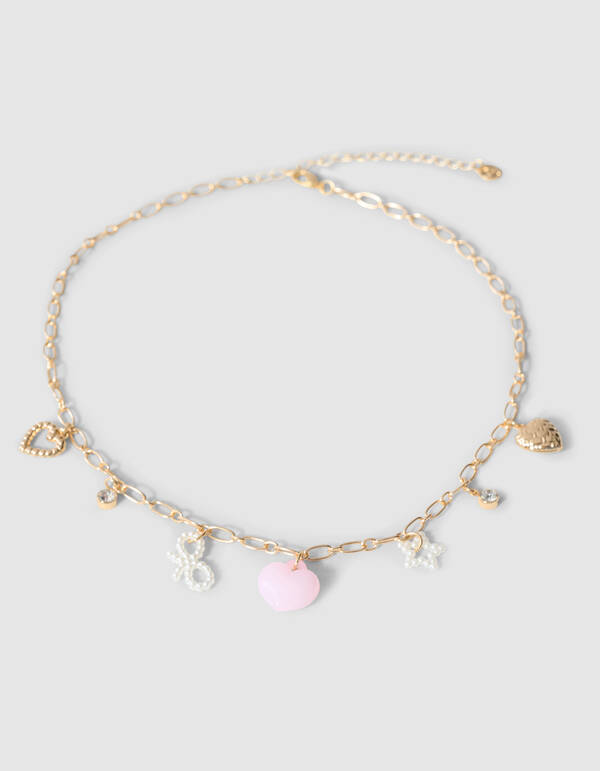 Perlen-Anh&auml;nger-Kette Gold SHOEBY ACCESSOIRES