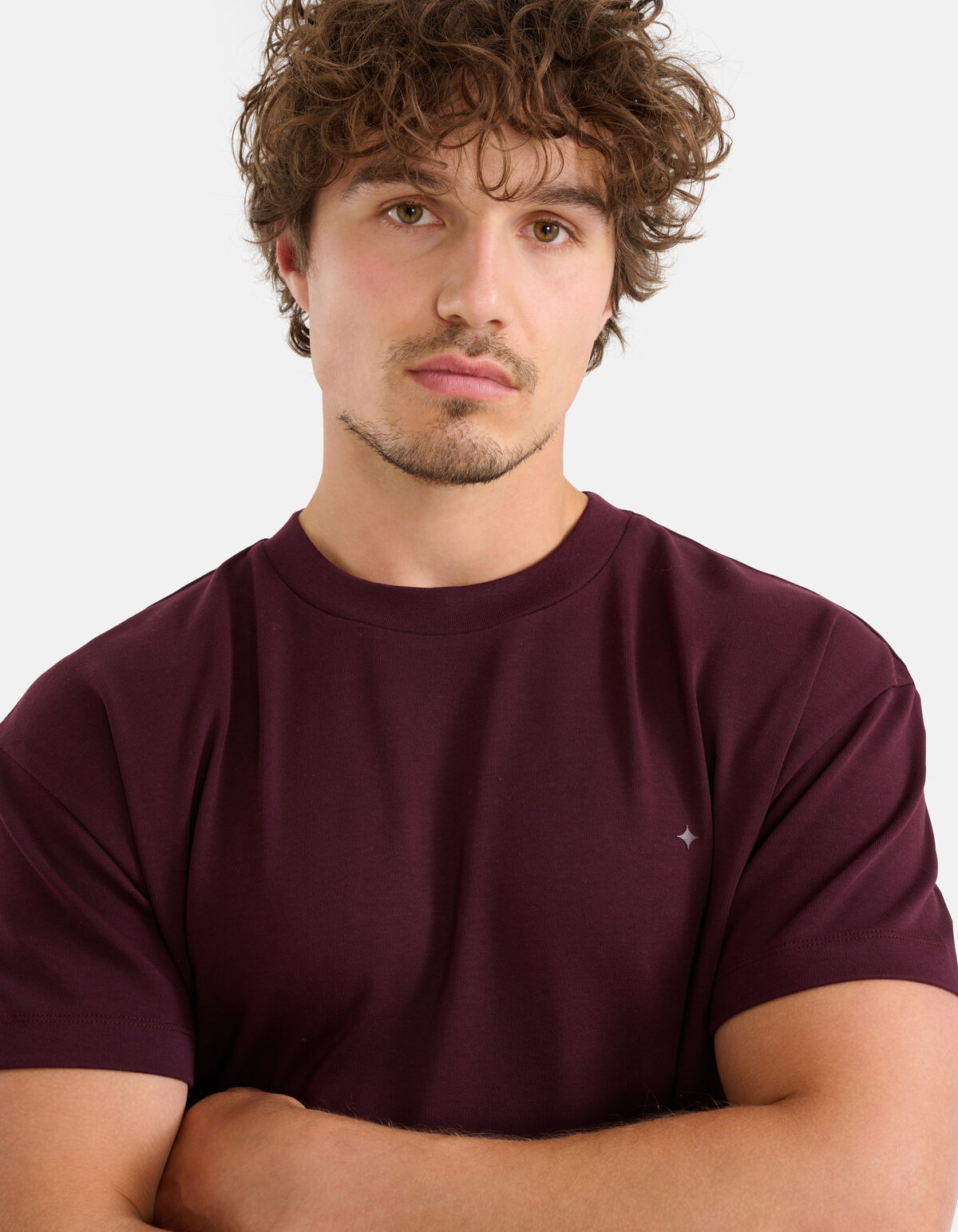 Relaxed Fit T-Shirt Bordeaux SHOEBY MEN