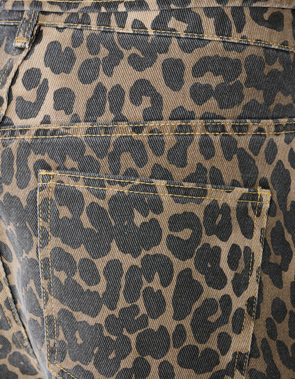 Leopard Denim Shorts Braun SHOEBY WOMEN