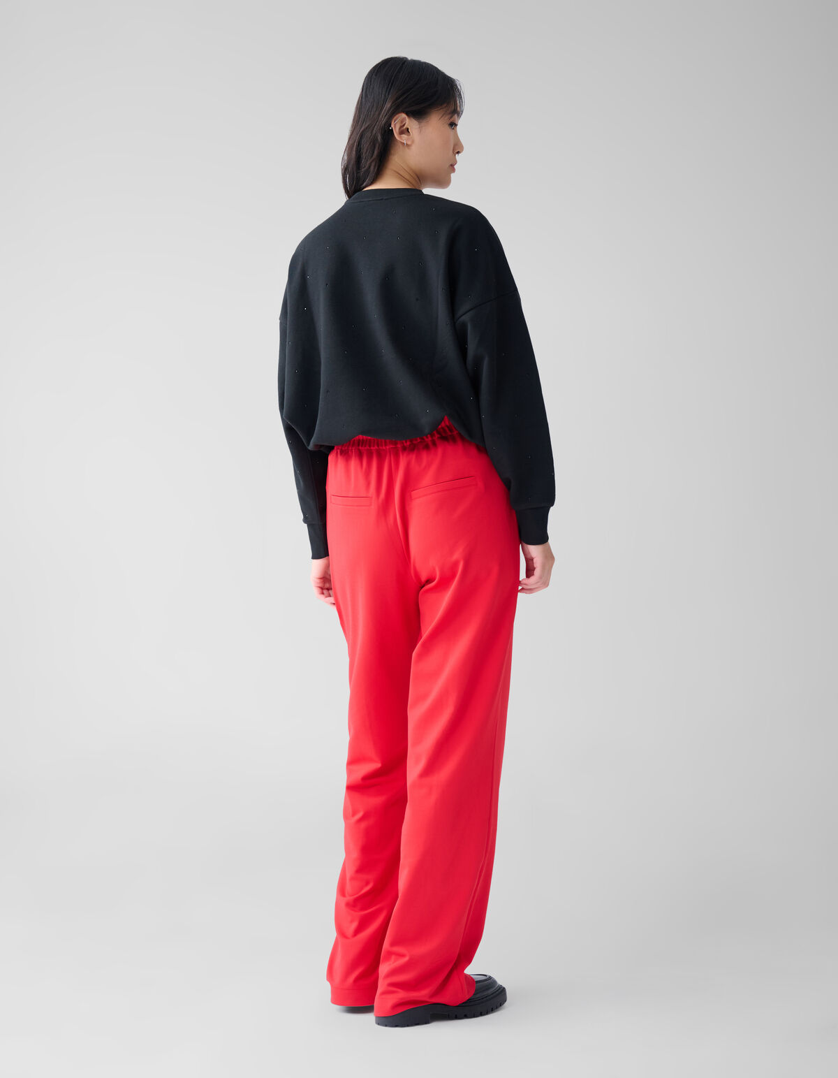 Basic-Hose mit weitem Bein Rot SHOEBY WOMEN