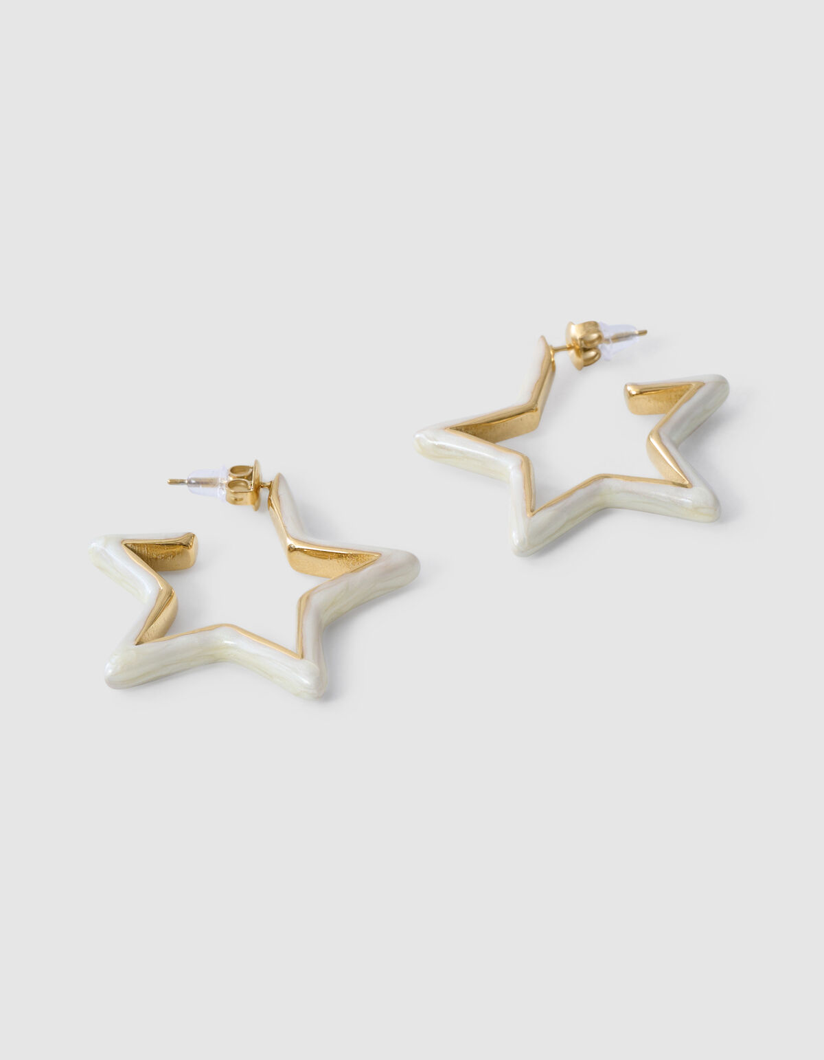 Stern-Ohrringe Off White SHOEBY ACCESSOIRES