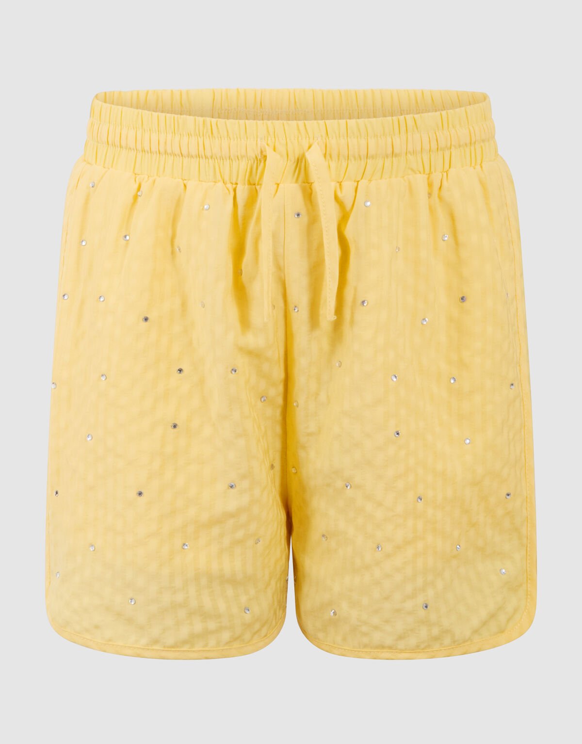 Nadelstreifen Strass Shorts Hellgelb SHOEBY GIRLS