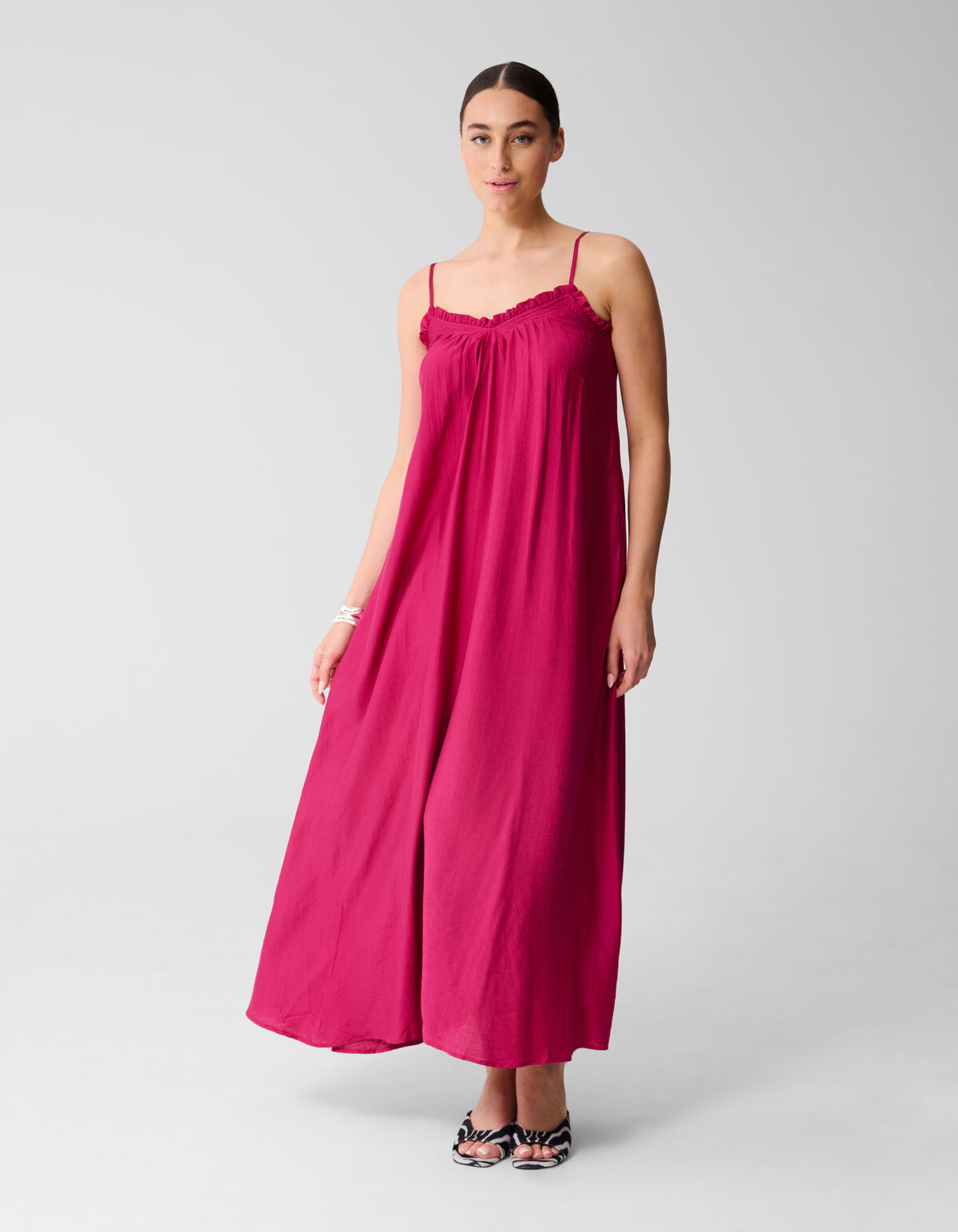 Rüschen-Maxikleid Rosa SHOEBY WOMEN