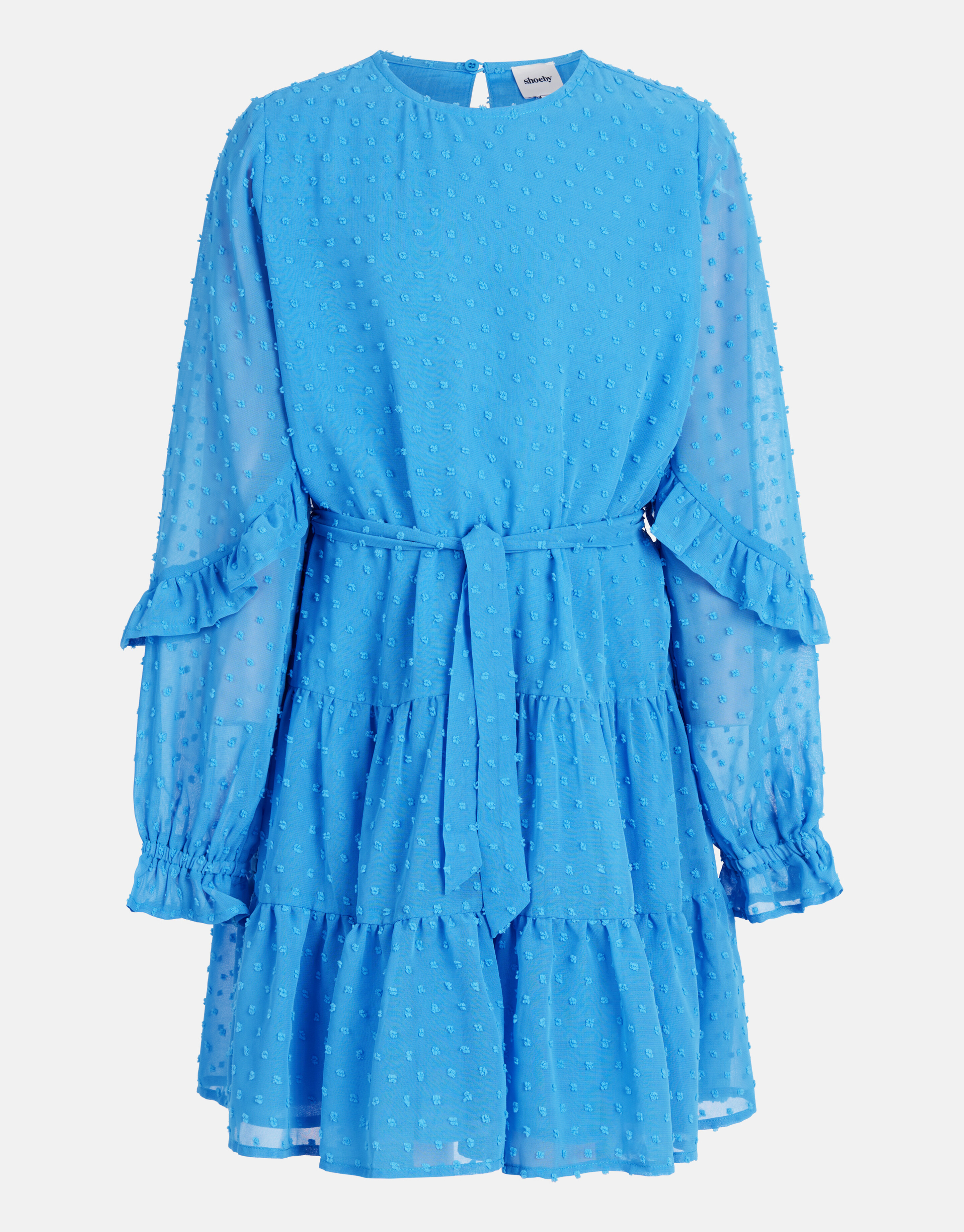 Chiffon-Pünktchenkleid Blau SHOEBY GIRLS