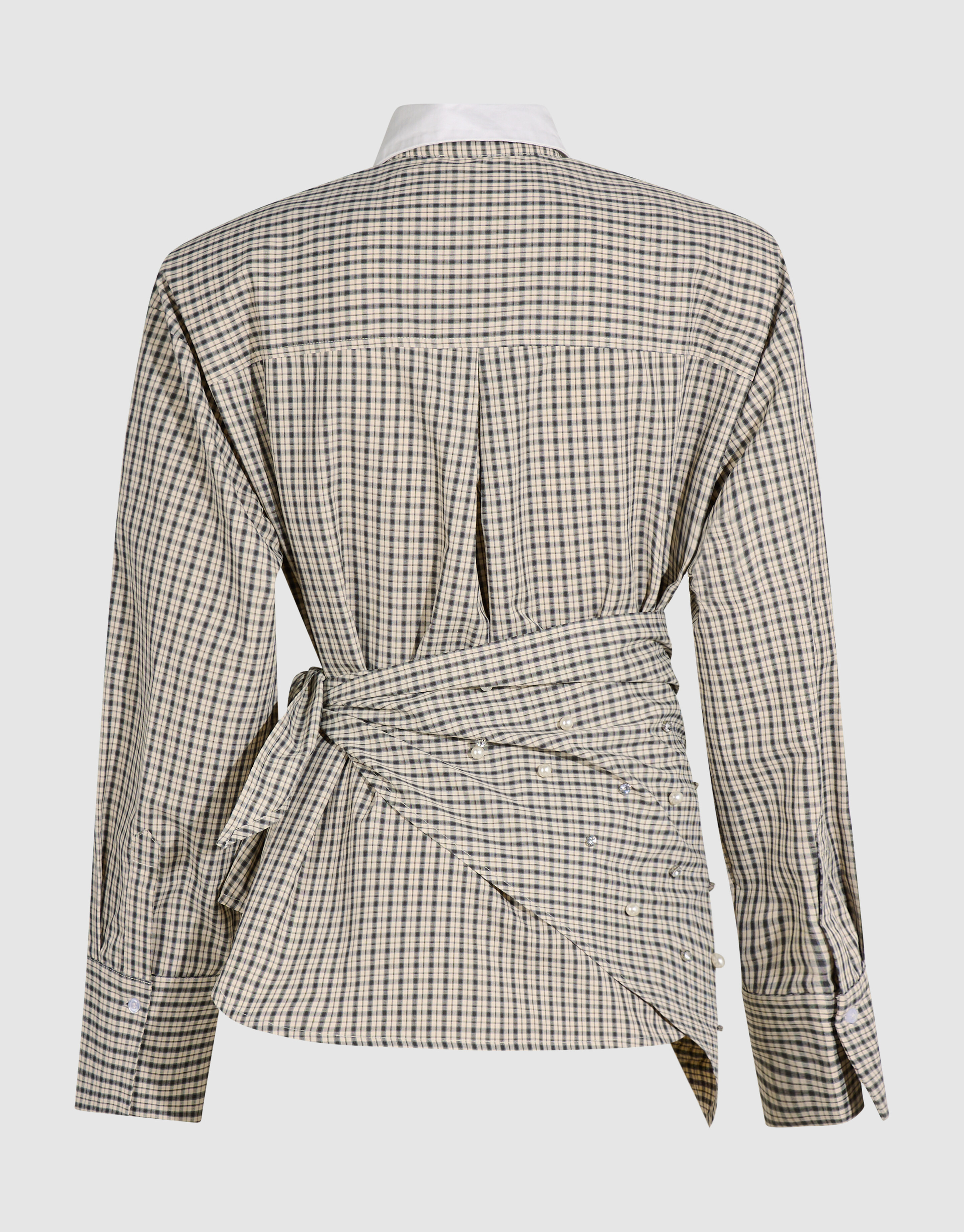 Embellished Scarf Bluse Beige SHOEBY WOMEN