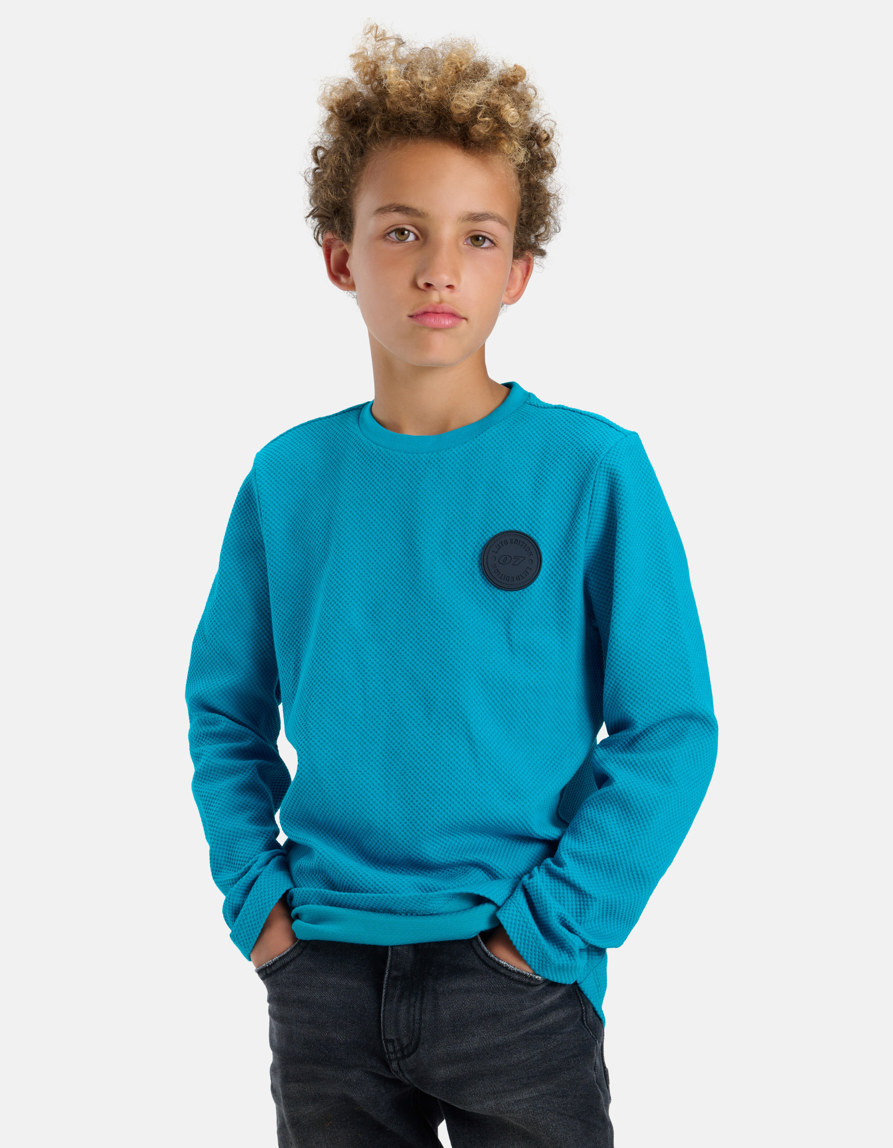 T-Shirt mit Patch Blau SHOEBY BOYS
