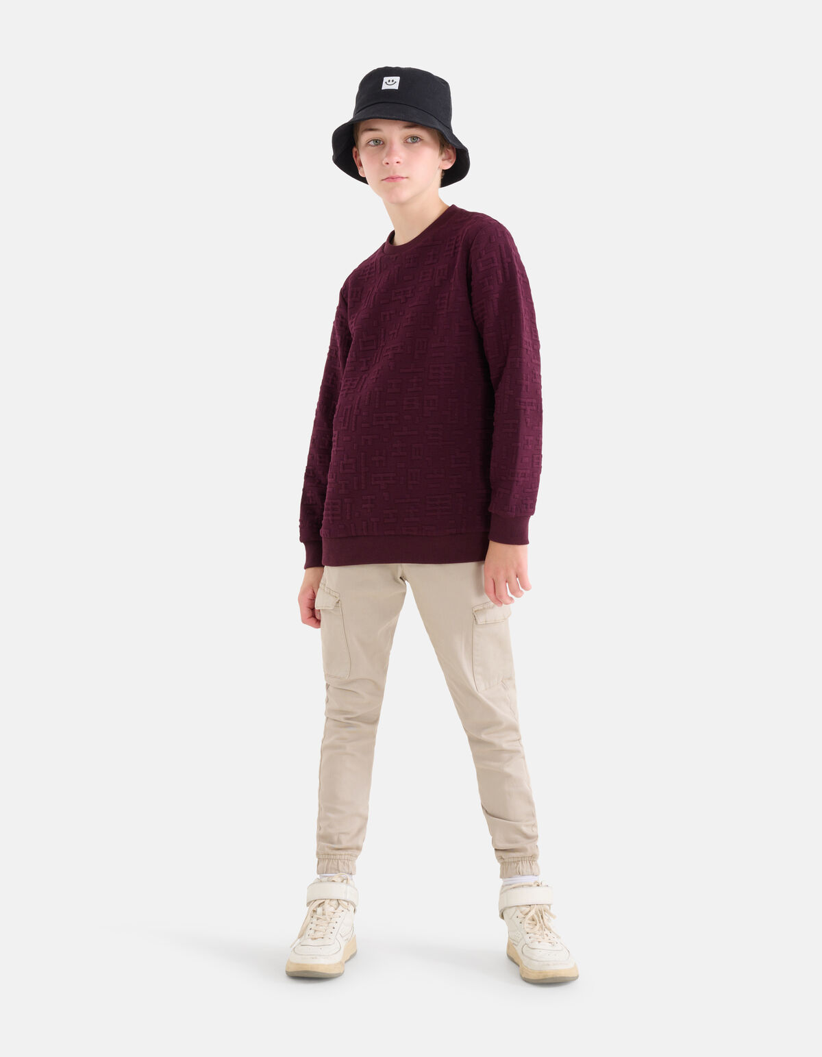 Struktur Pullover Bordeaux SHOEBY BOYS