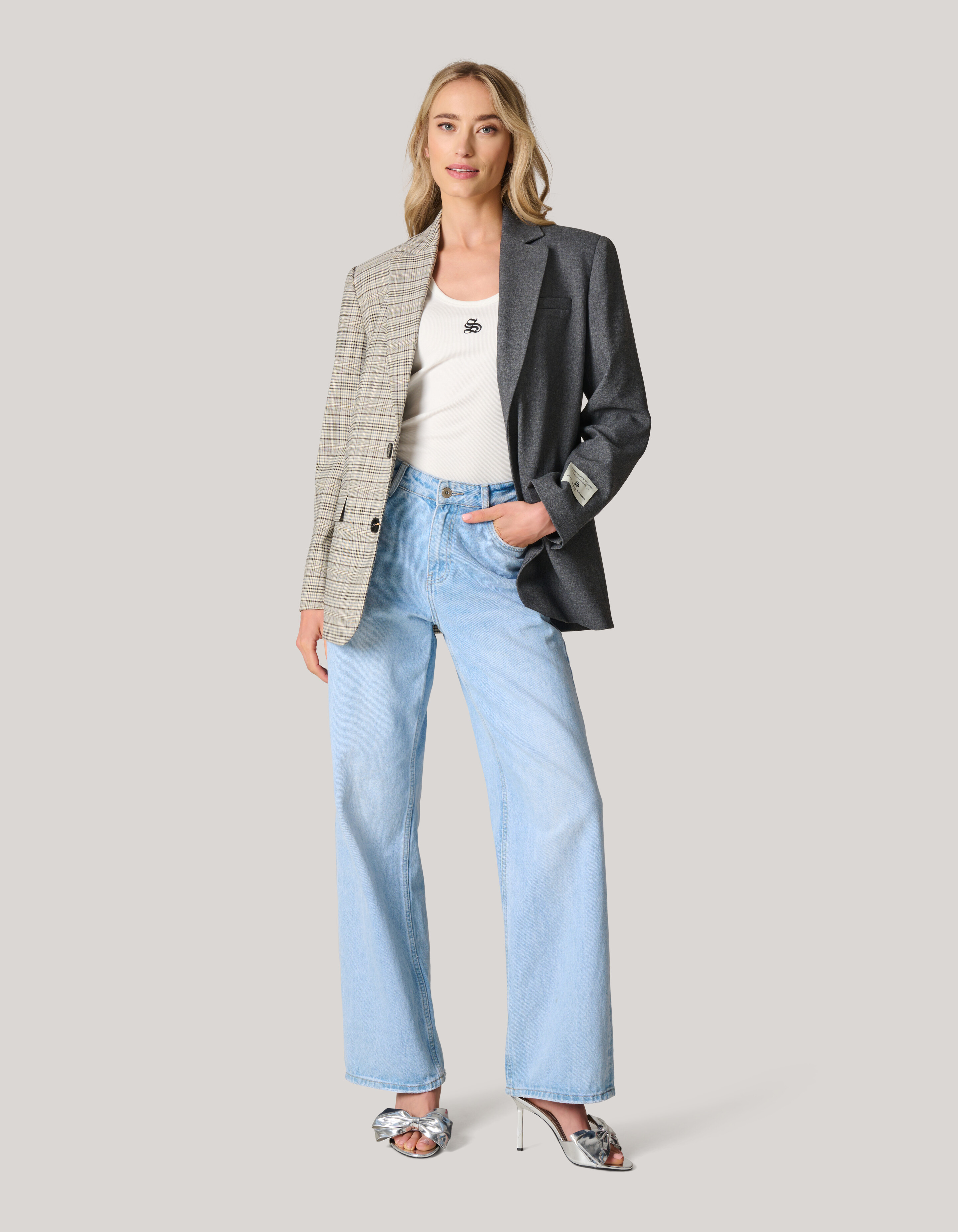 Gemischter Blazer Grau SHOEBY WOMEN