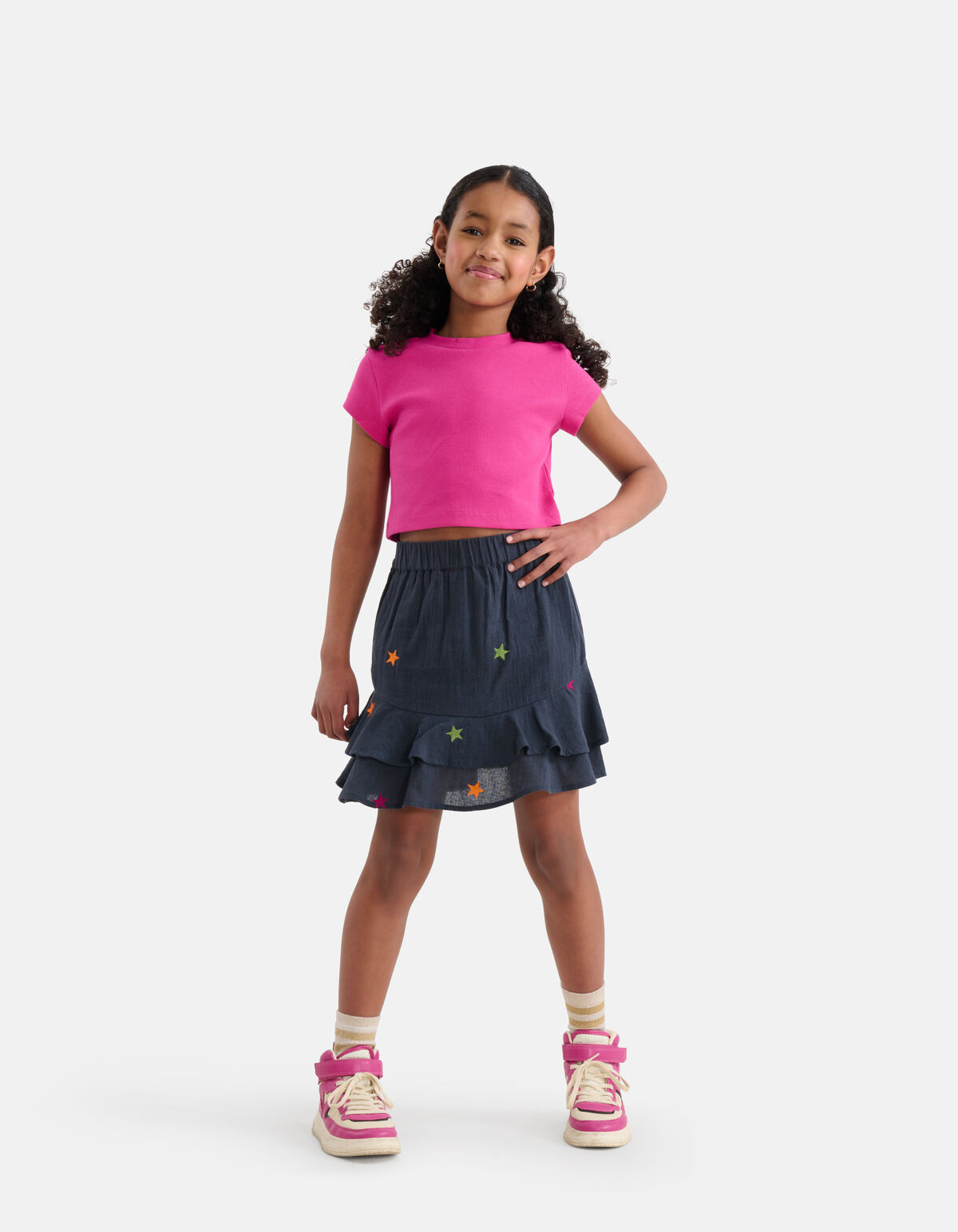 Bedruckter Sterne-Rock Dunkelgrau SHOEBY GIRLS